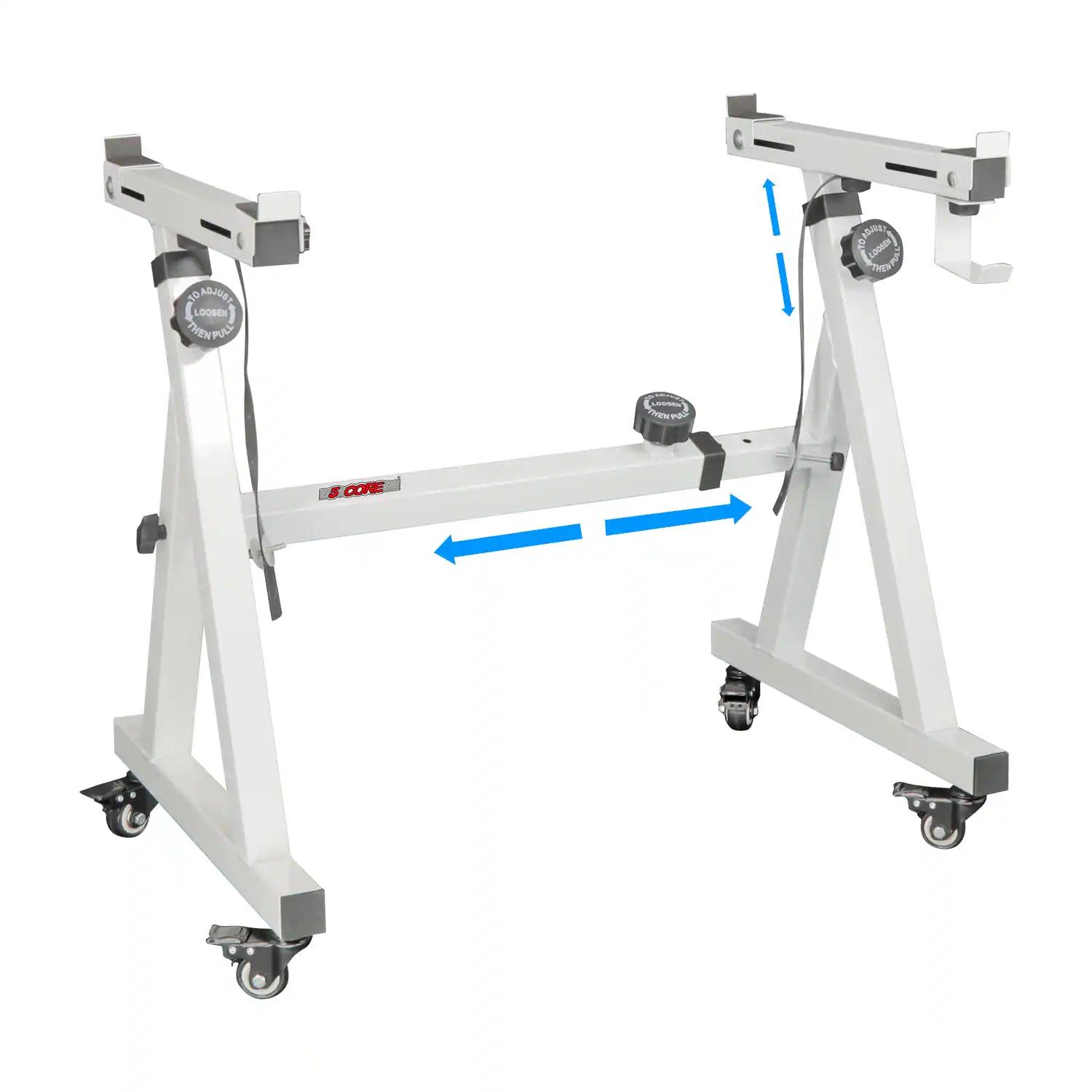5 CORE - Keyboard Stand Z Shape Adjustable Foldable Heavy Duty Key Board Piano DJ Controller Stands - White