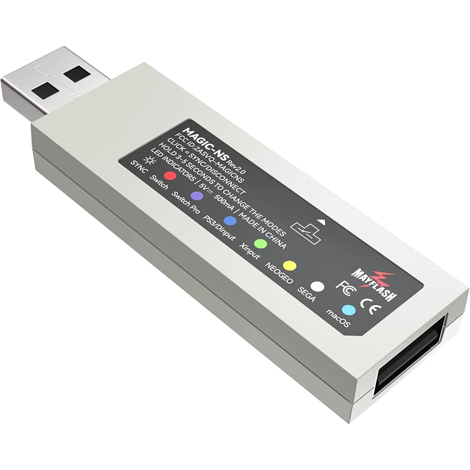 Mayflash - Adaptador USB Inalámbrico Bluetooth Magic NS Compatible con Switch, Steam Deck, Windows, Raspberry Pi