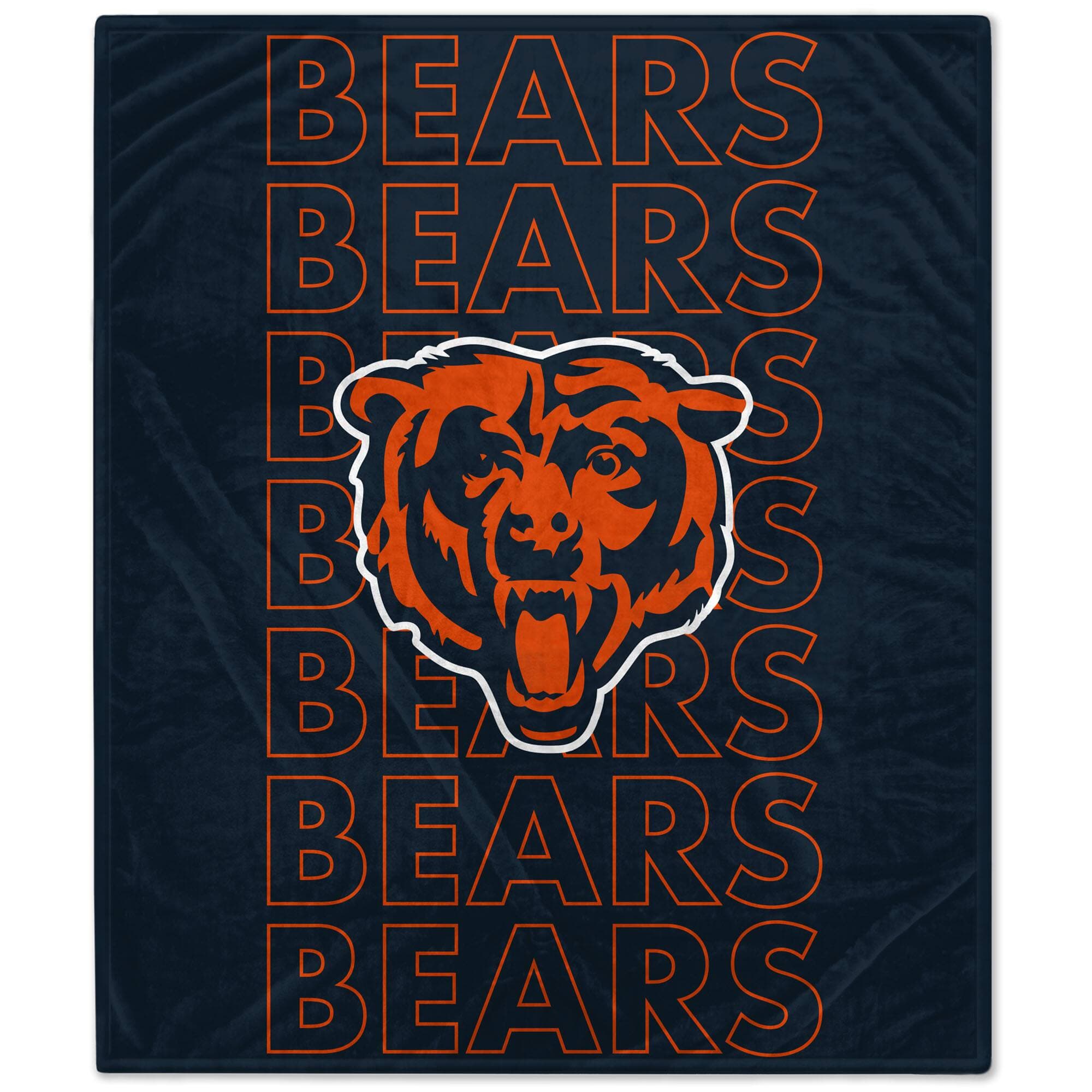 Pegasus - Chicago Bears 60" x 70" Echo Wordmark Lightweight Blanket - Multicolor