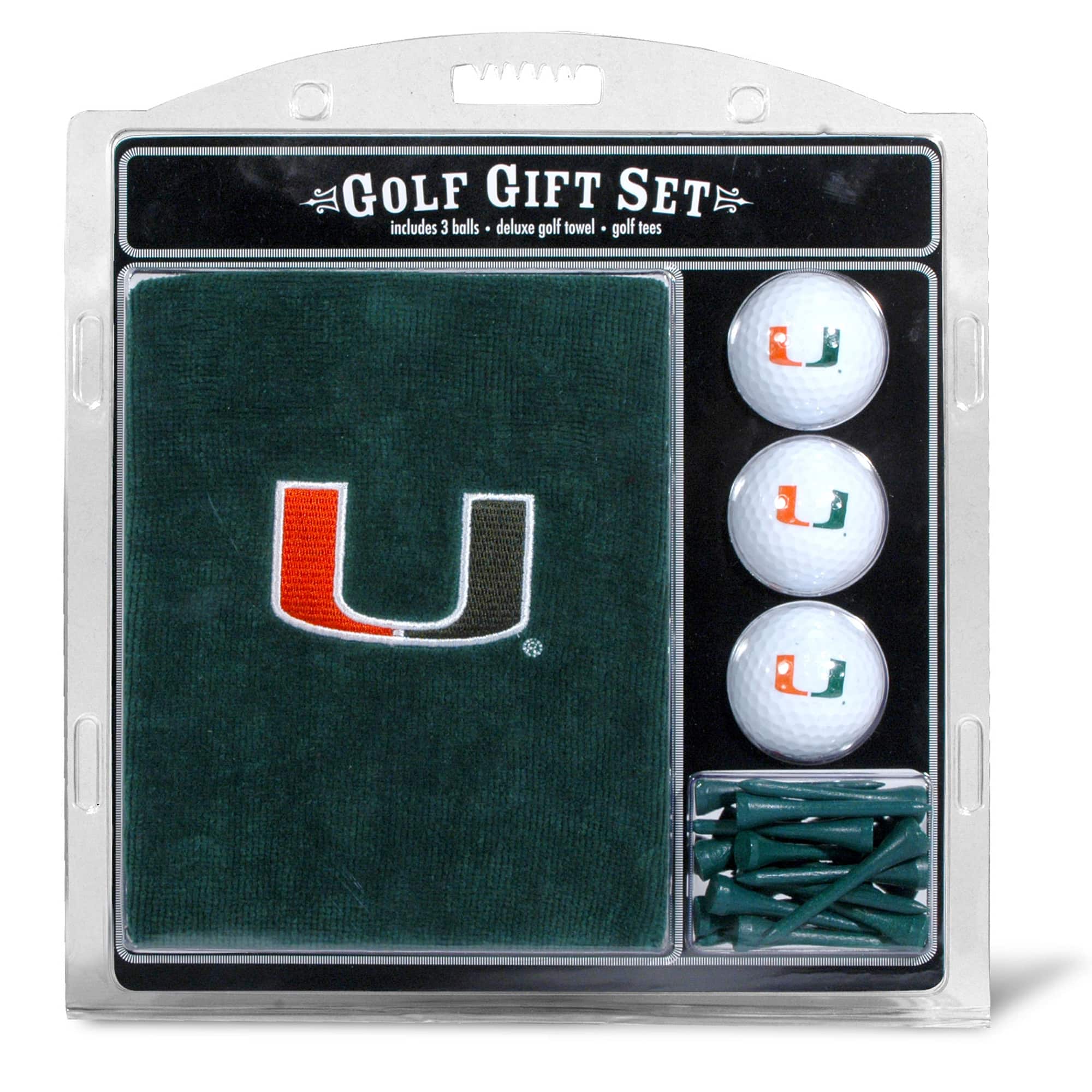 Team Golf - Miami Hurricanes Embroidered Golf Gift Set - Multicolor