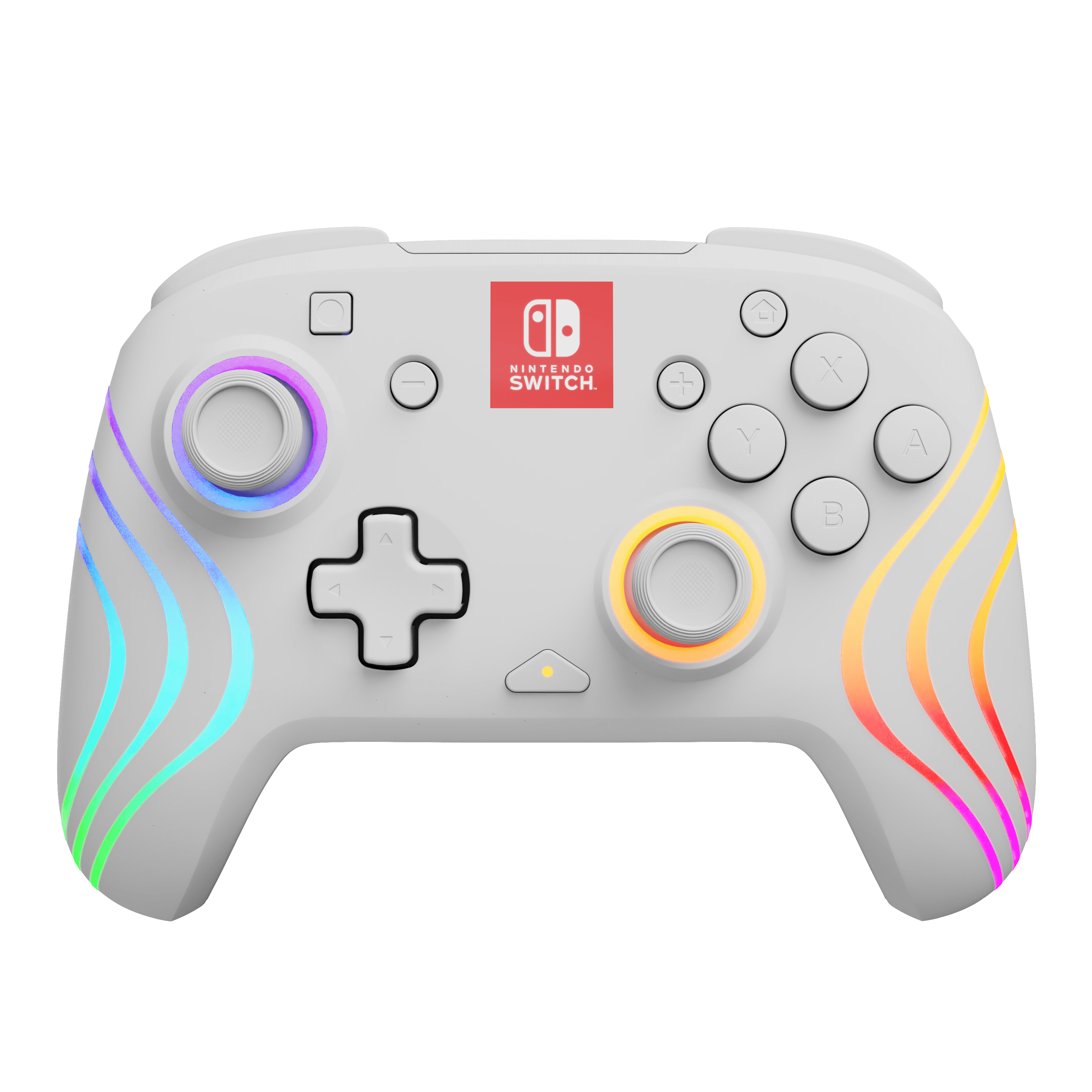 PDP - Afterglow Wave Wireless RGB Gaming Controller for Nintendo Switch, Nintendo Switch 2 - White