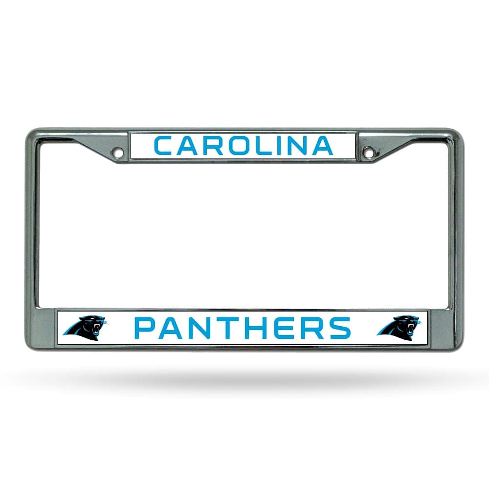 Rico Industries - Carolina Panthers Chrome Metal License Plate Frame - Multi
