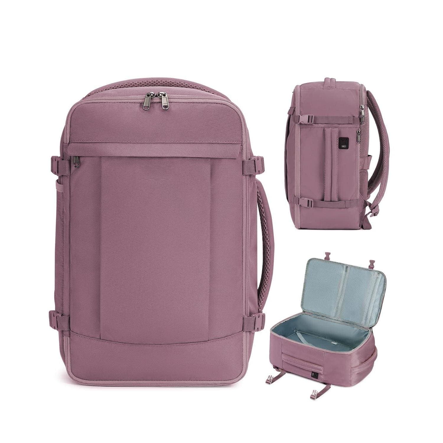 Live At Space - Travel Backpack For Men Women Carry On With Usb Charging Hole Spirit Airlines Personal Item Bag Flight Approved 15 6 - Pink-2-18 inch underseat