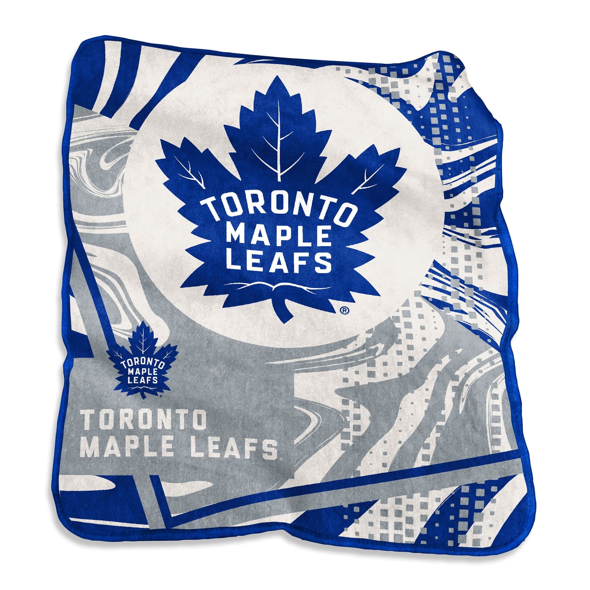Logo Brands - Toronto Maple Leafs 50" x 60" Swirl Raschel Throw Blanket - Multicolor
