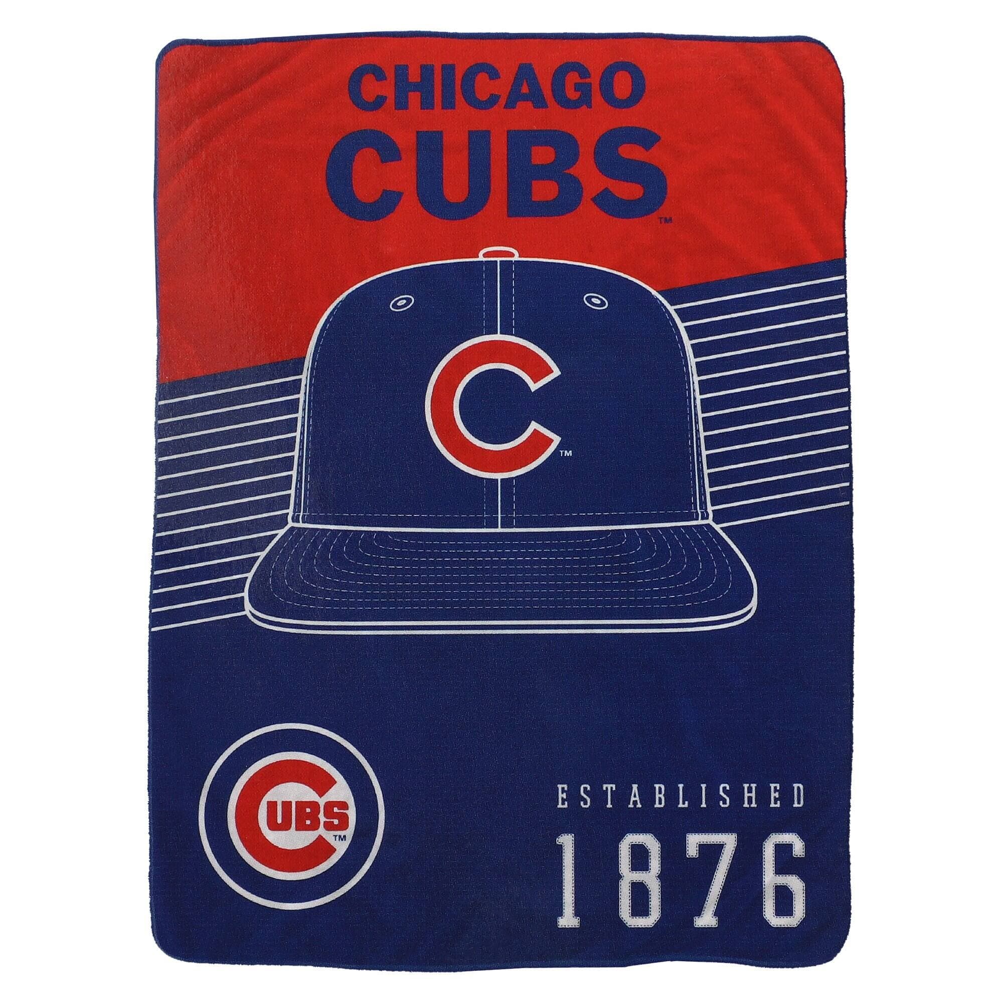 Pegasus - Chicago Cubs 60- x 80- Hat Stripes Throw Blanket - Multicolor