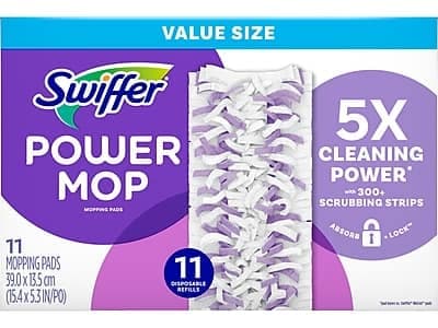 Swiffer - PowerMop Multi-Surface Mopping Pad, 11/Pack (12868) - White/Purple