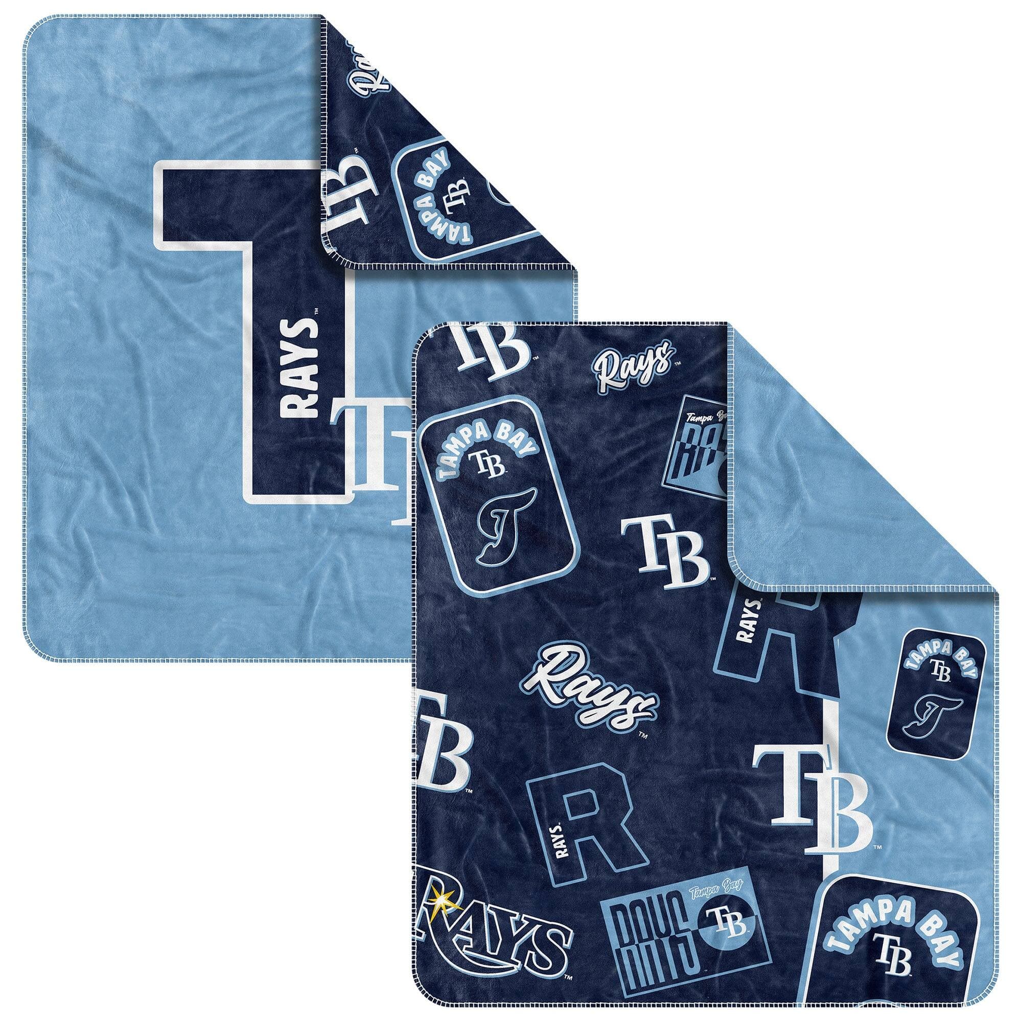 Logo Brands - Tampa Bay Rays 50" x 60" Dream Weave Throw Blanket - Navy