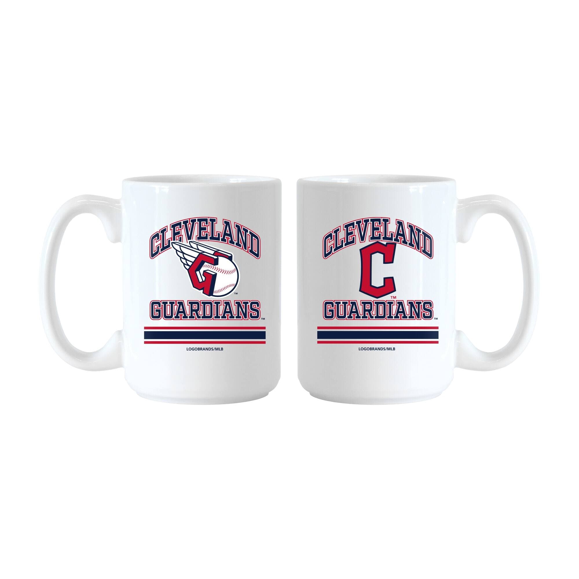 Logo Brands - Cleveland Guardians 15oz. Current & Throwback Mug Set - Multicolor