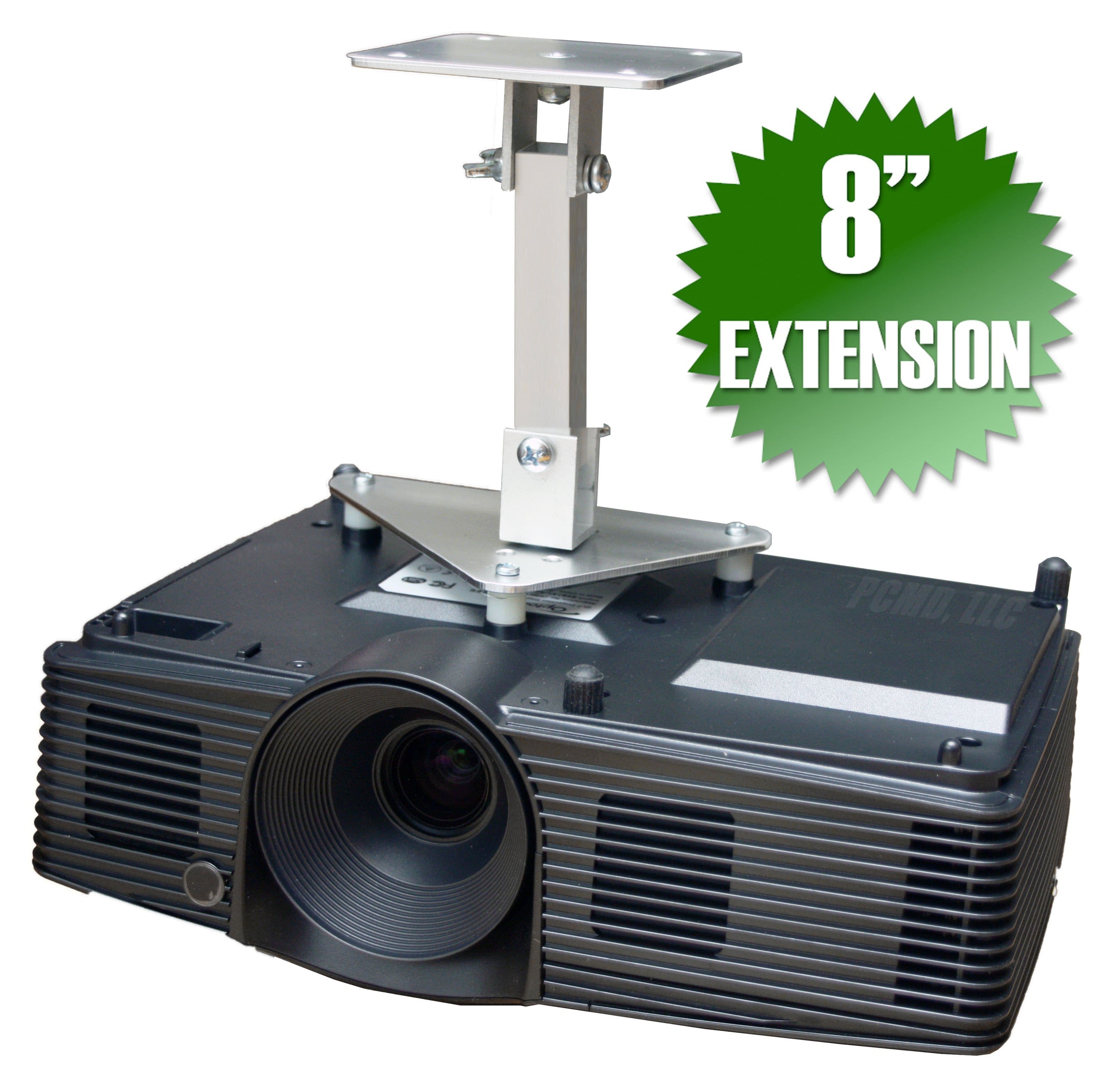 PCMD, LLC - Projector Ceiling Mount Compatible with Acer K330 L225 LK-W14 (8-Inch Extension) - Aluminum