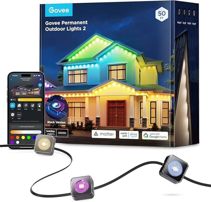 Govee - Permanent Outdoor Lights 2 - Black