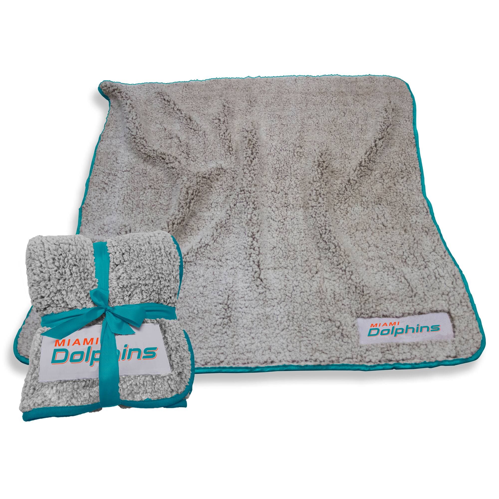Logo Brands - Miami Dolphins 50" x 60" Frosty Fleece Team Blanket - Multicolor