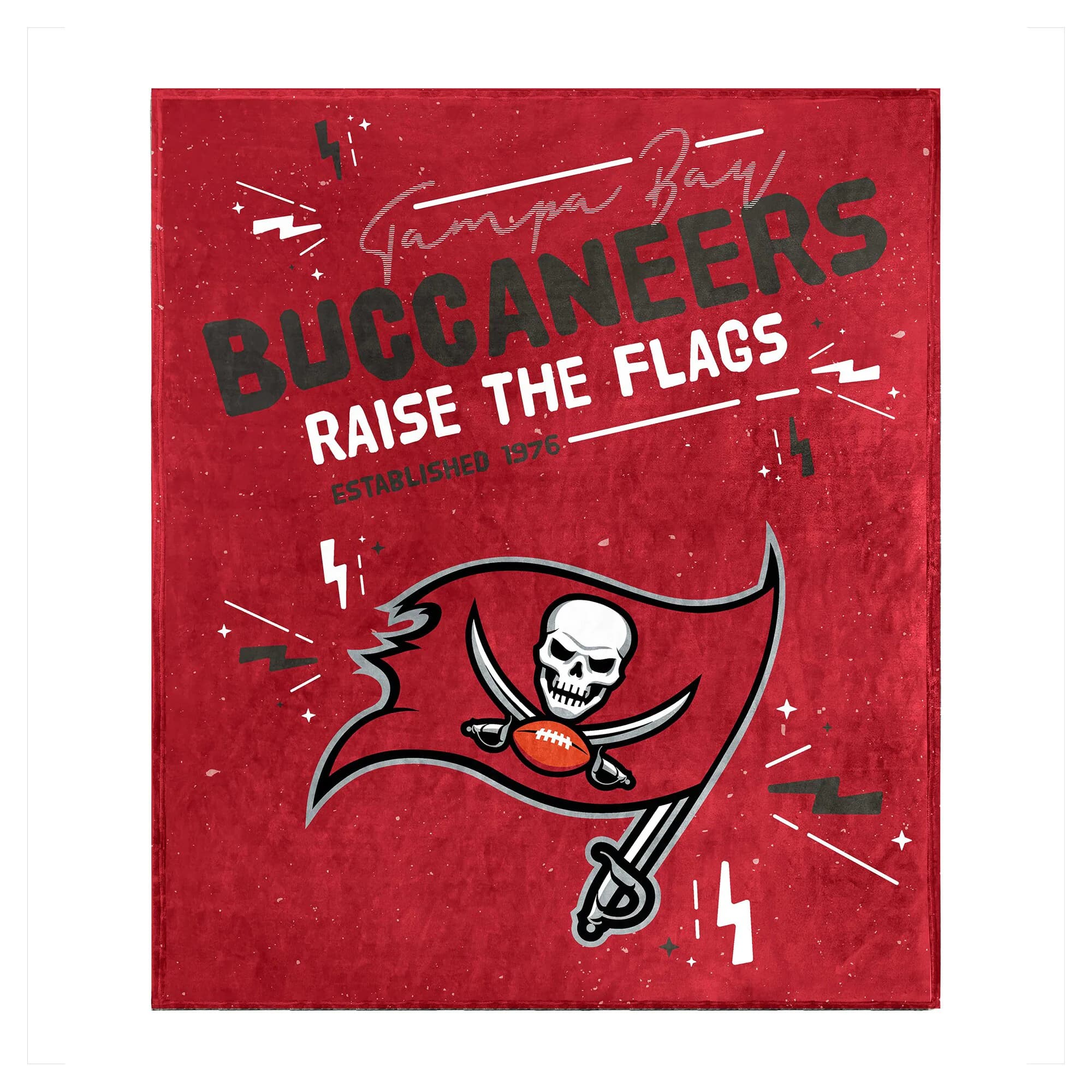 Logo Brands - Tampa Bay Buccaneers 60" x 70" Plush Throw Blanket - Multicolor