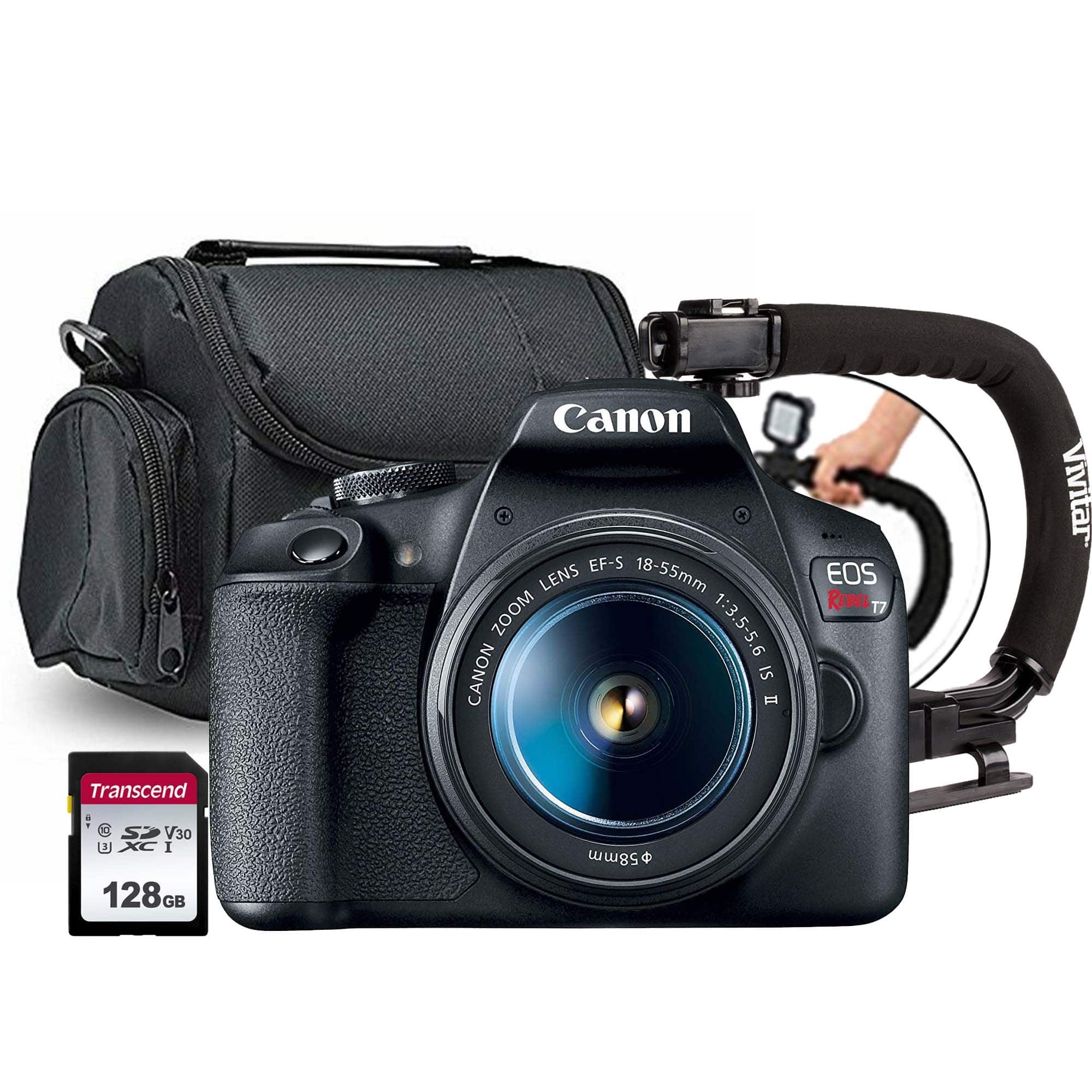 Canon - Refurbished Excellent - EOS Rebel T7 DSLR Camera with EF-S 18-55mm IS STM Lens + Accessories