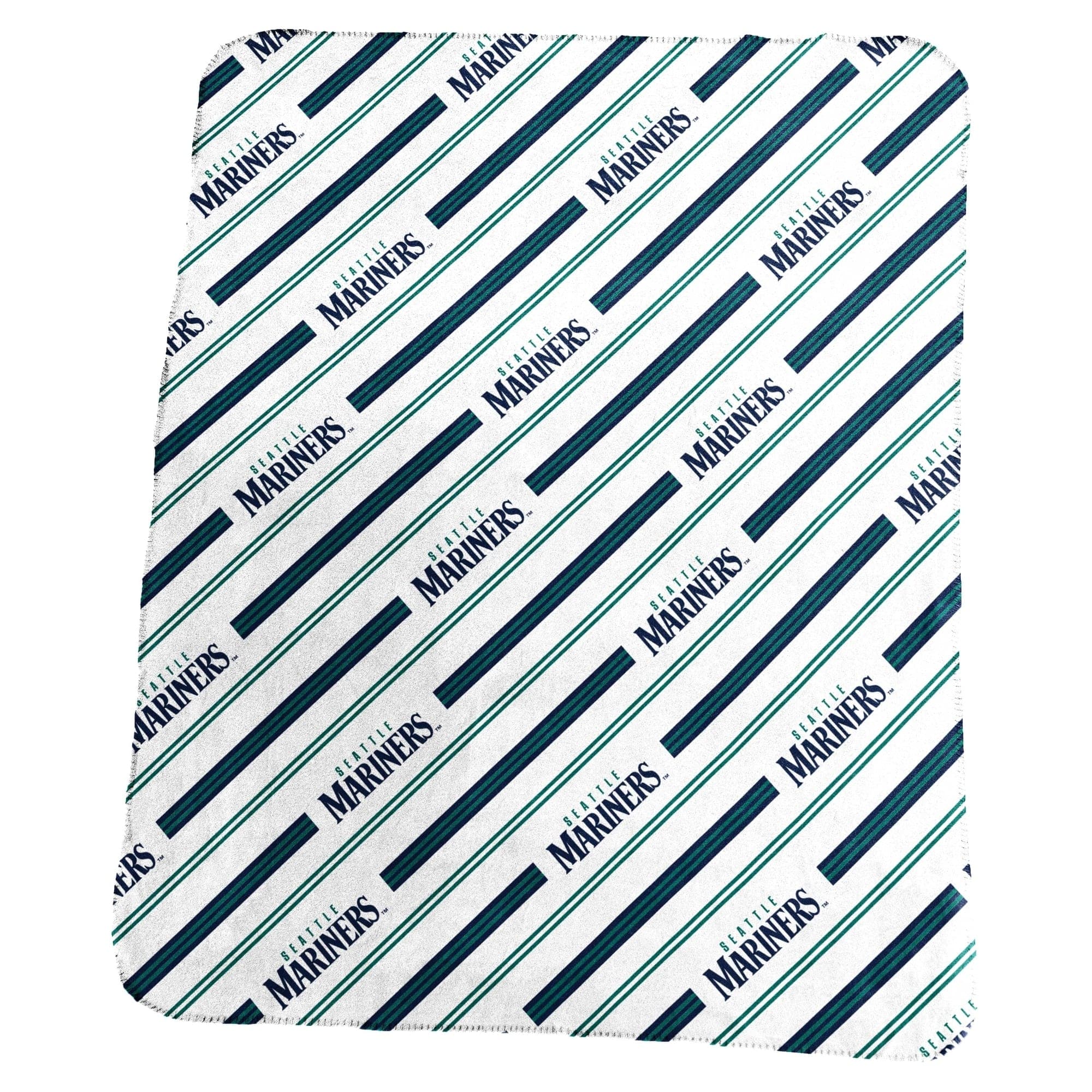 Logo Brands - Seattle Mariners 50" x 60" Classic Vertical Stripe Fleece Throw Blanket - Multicolor