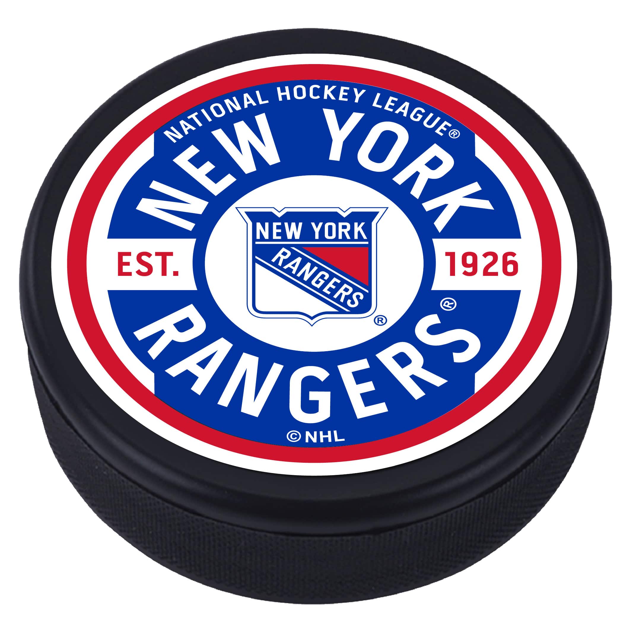 Mustang Drinkware - New York Rangers Gear Hockey Puck - Multicolor