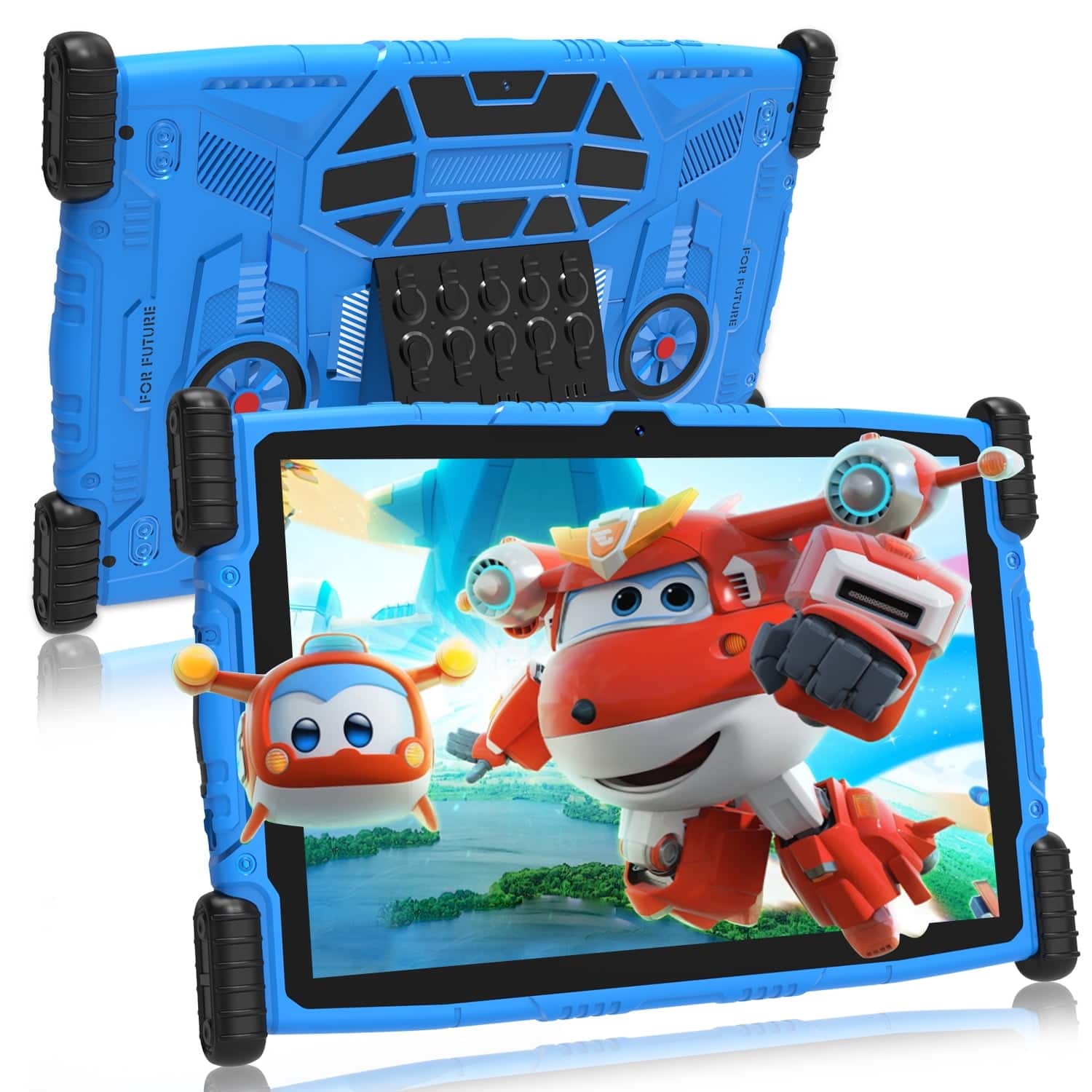 FEONAL - 10.1 inch kids tablet with Android 13, 4GB RAM 64GB ROM 6000mAh, HD Touch Screen, Parental Control, Kid-Proof Case - Blue
