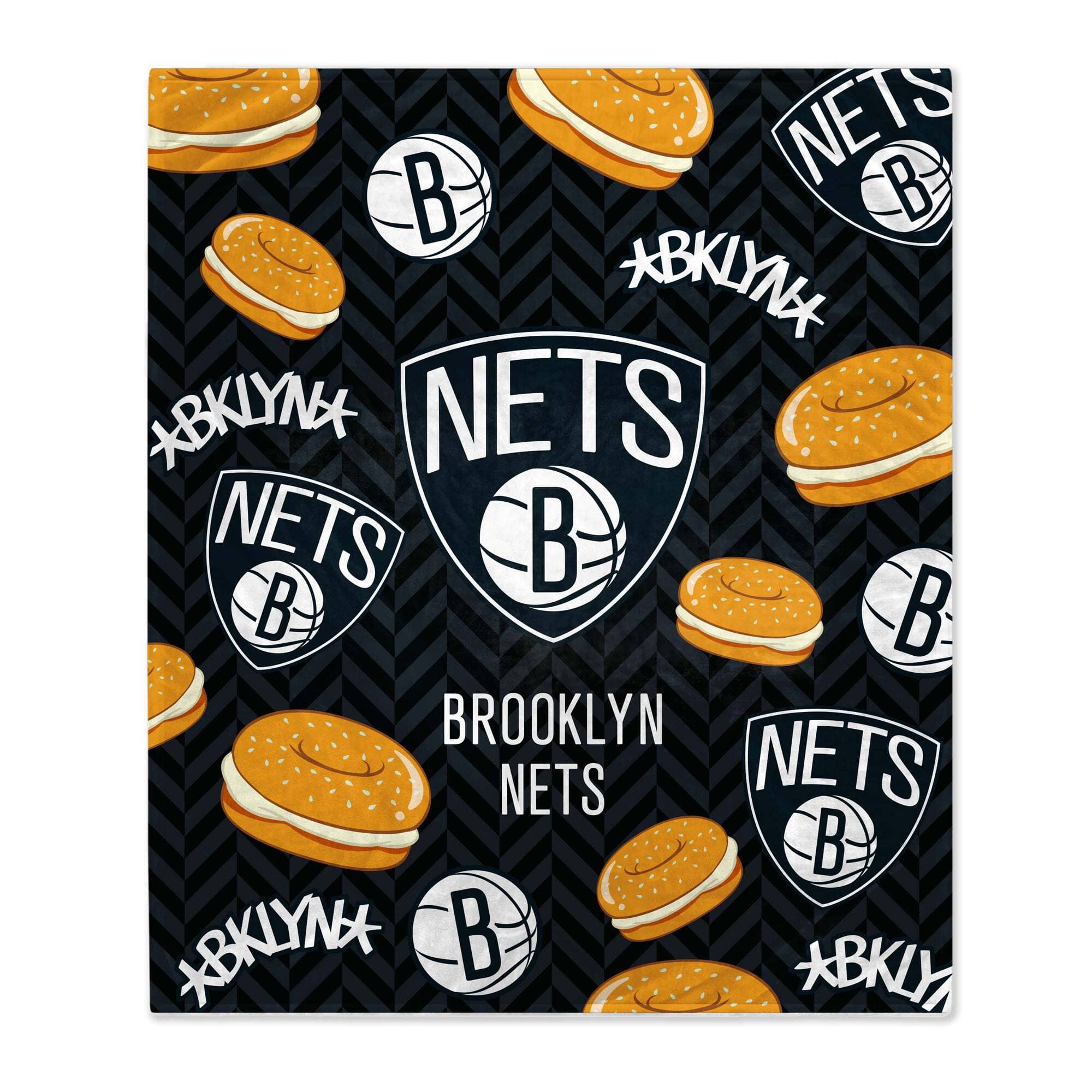 Pegasus - Brooklyn Nets 60'' x 70'' Hometown Logo Fleece Blanket - Multicolor