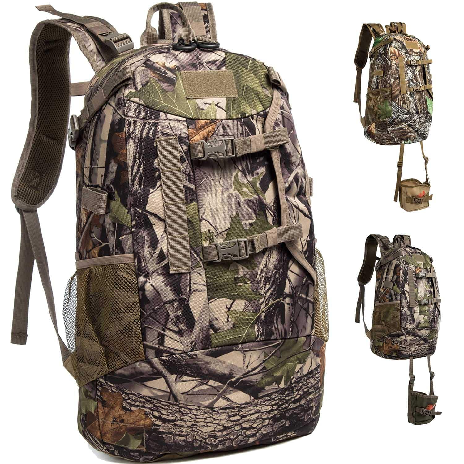 Stamp n Camp - Backpack Durable Pack With Bow And Carry System For Camping Hiking - Camo-green