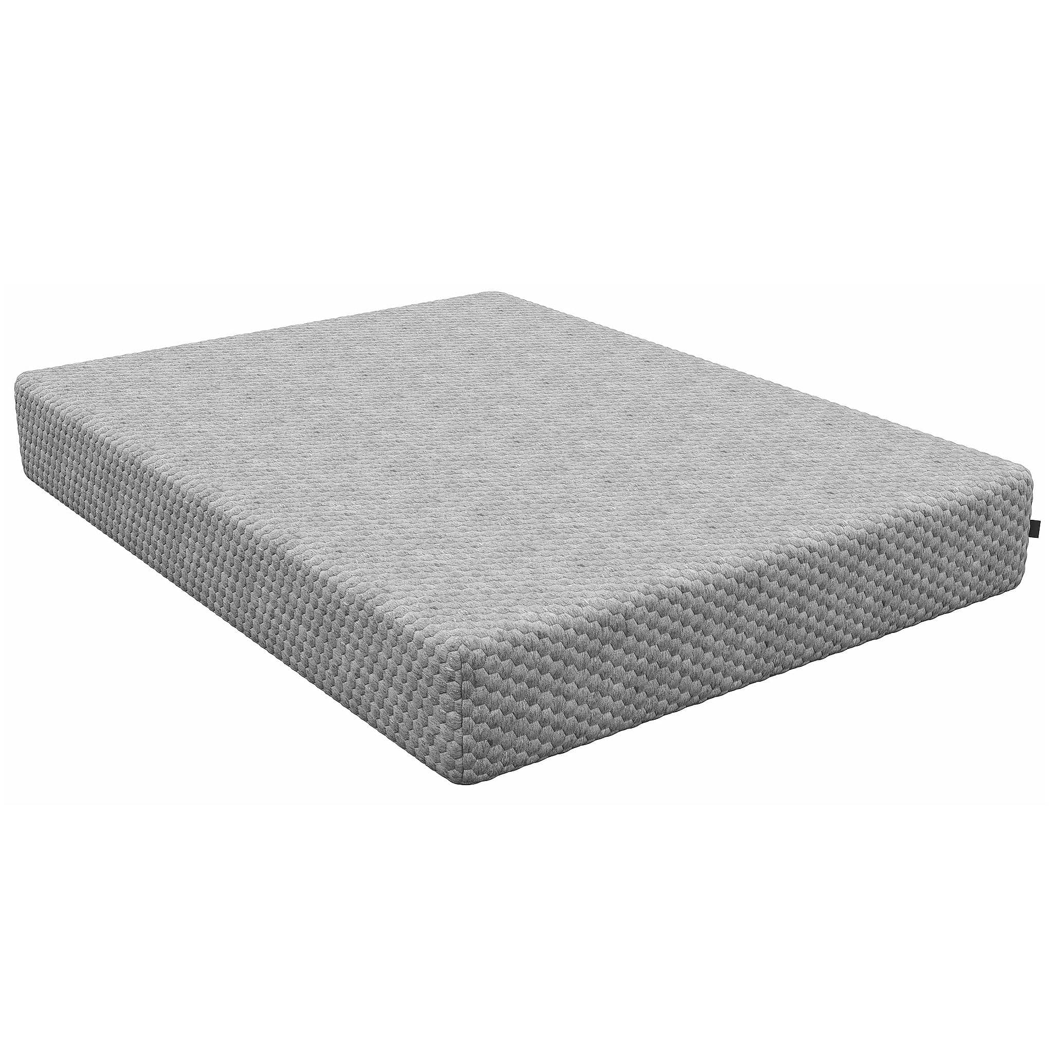 Glintex - 8" Full Gel Memory Foam Mattress with Cooling Fabric & Orthopedic Support Core, Made in USA - Gray