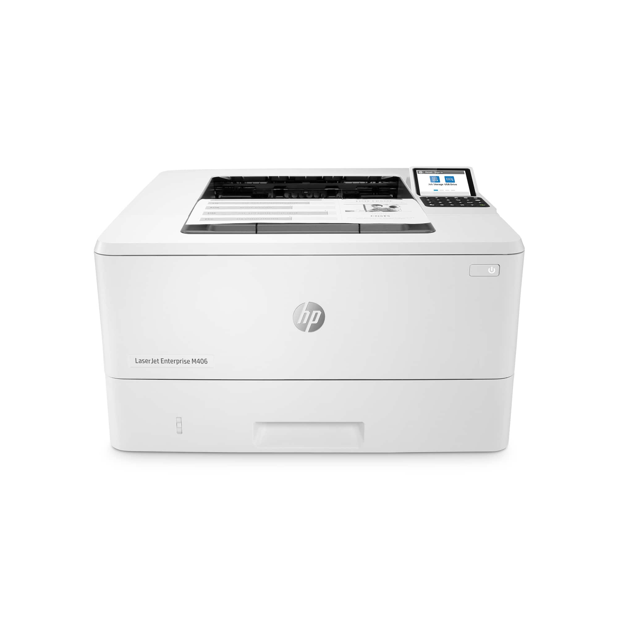 HP - LaserJet Enterprise M406dn Black-and- Laser Printer - White