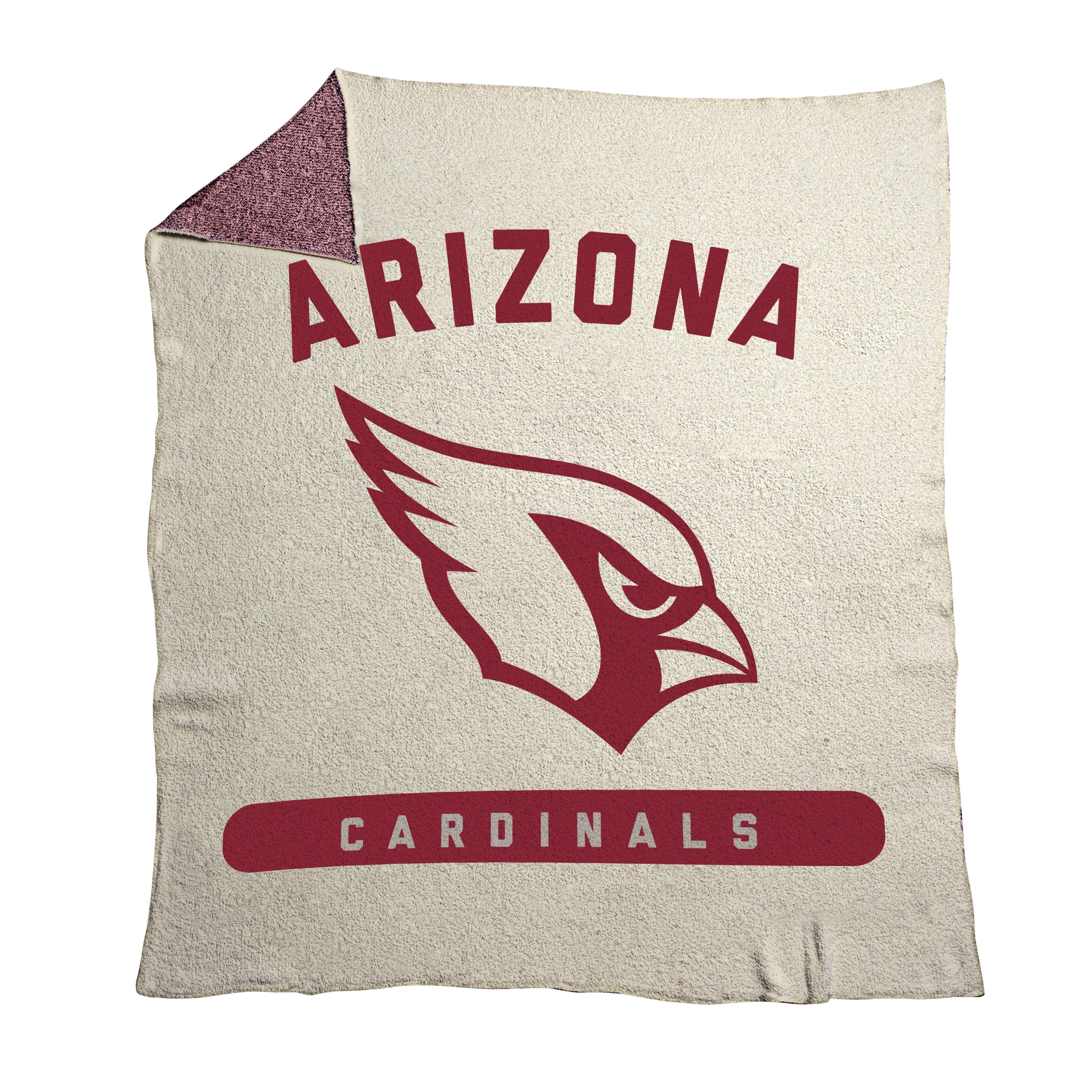 Logo Brands - Arizona Cardinals 50" x 60" Luxe Dreams Throw Blanket - Oatmeal