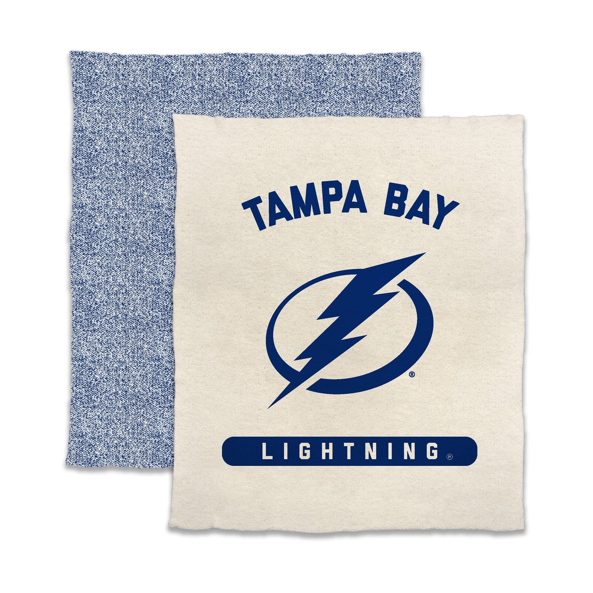 Logo Brands - Tampa Bay Lightning 50- x 60- Luxe Dreams Throw Blanket - Oatmeal