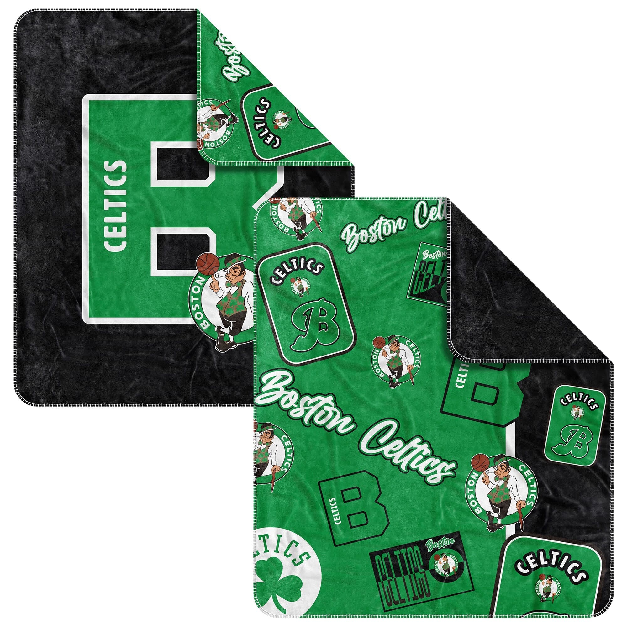 Logo Brands - Boston Celtics 50" x 60" Dream Weave Throw Blanket - Kelly Green