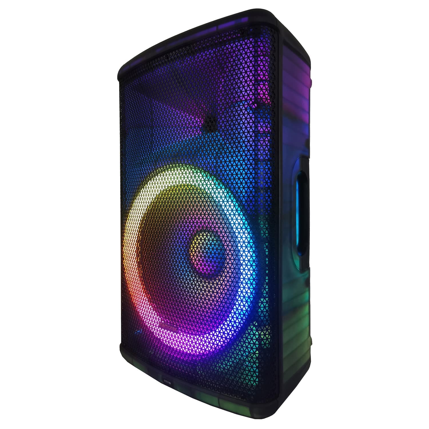 Memorex - Professional Portable Bluetooth 15-in. True Wireless Pa Speaker With Translucent Cabinet And Led Lights - Black