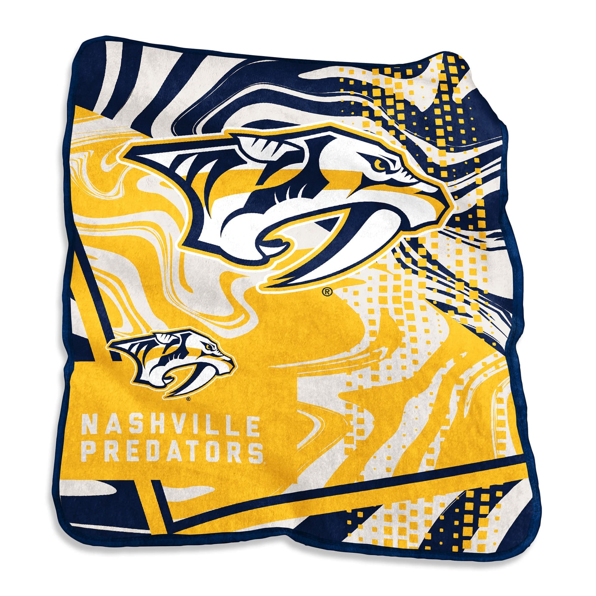 Logo Brands - Nashville Predators 50" x 60" Swirl Raschel Throw Blanket - Multicolor