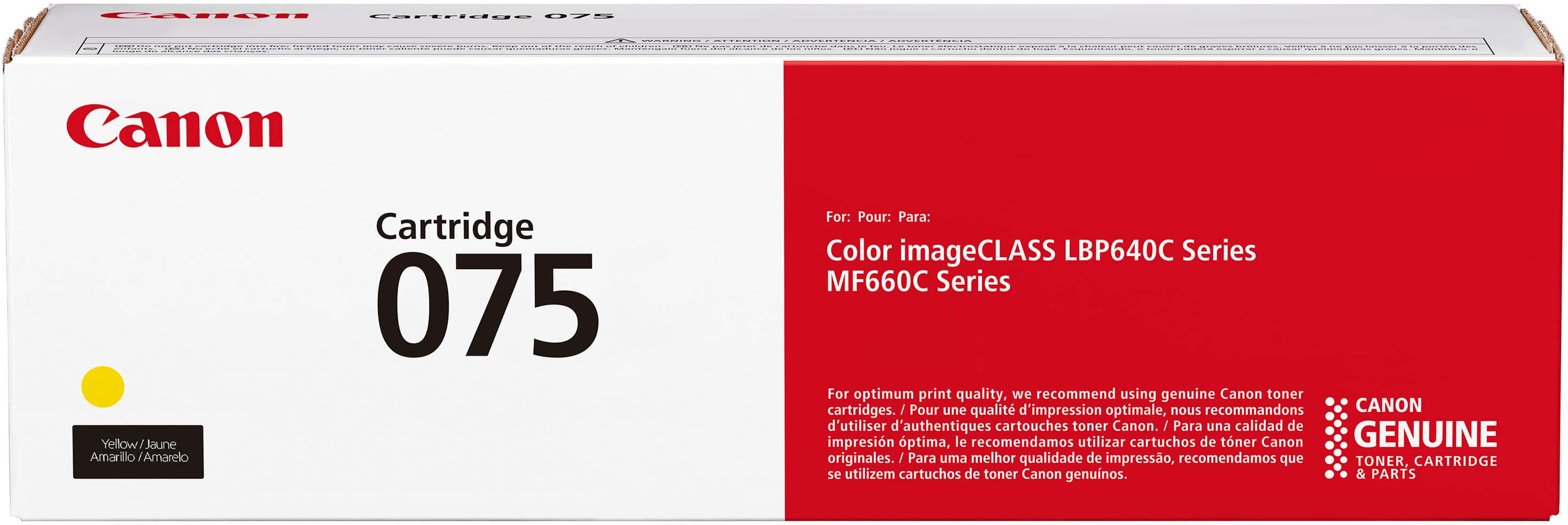 Canon - Toner 075 Standard Yield Toner Cartridge - Yellow