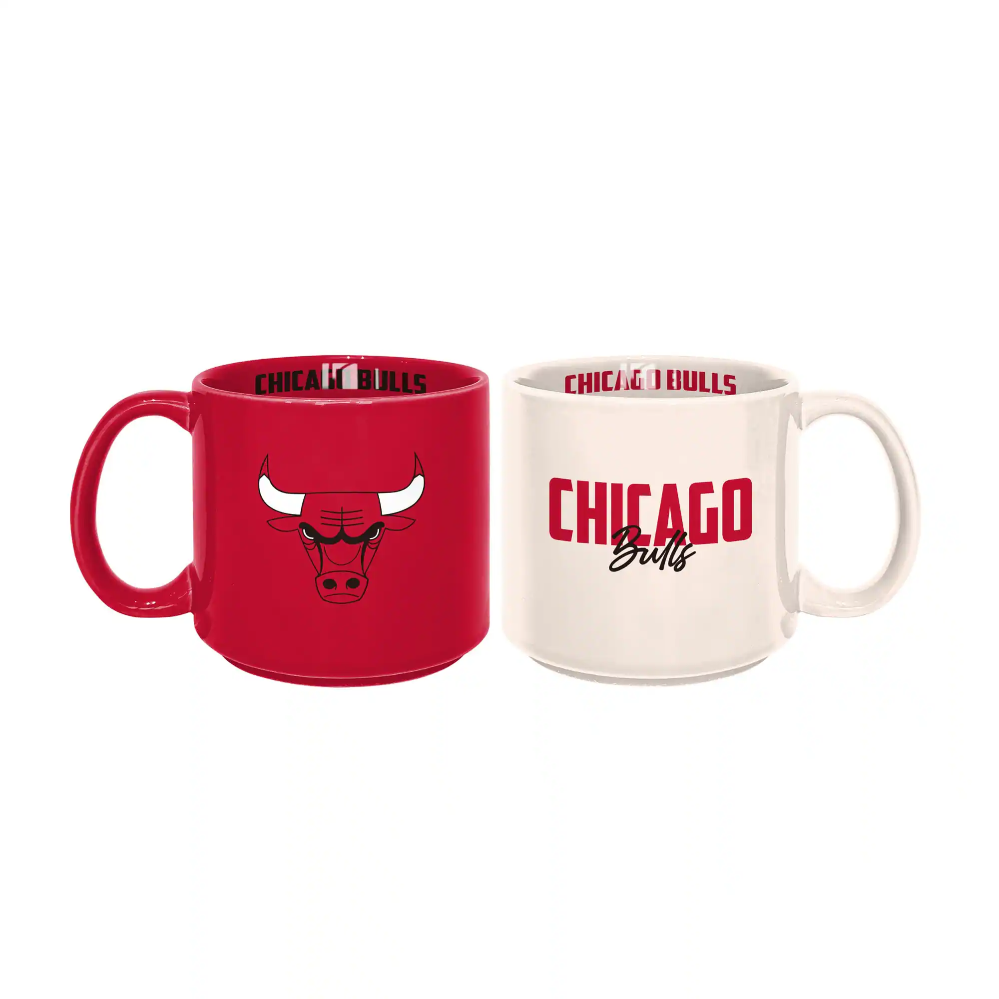 Logo Brands - Chicago Bulls 2-Pack 15oz. Stackable Mug Set - Multicolor