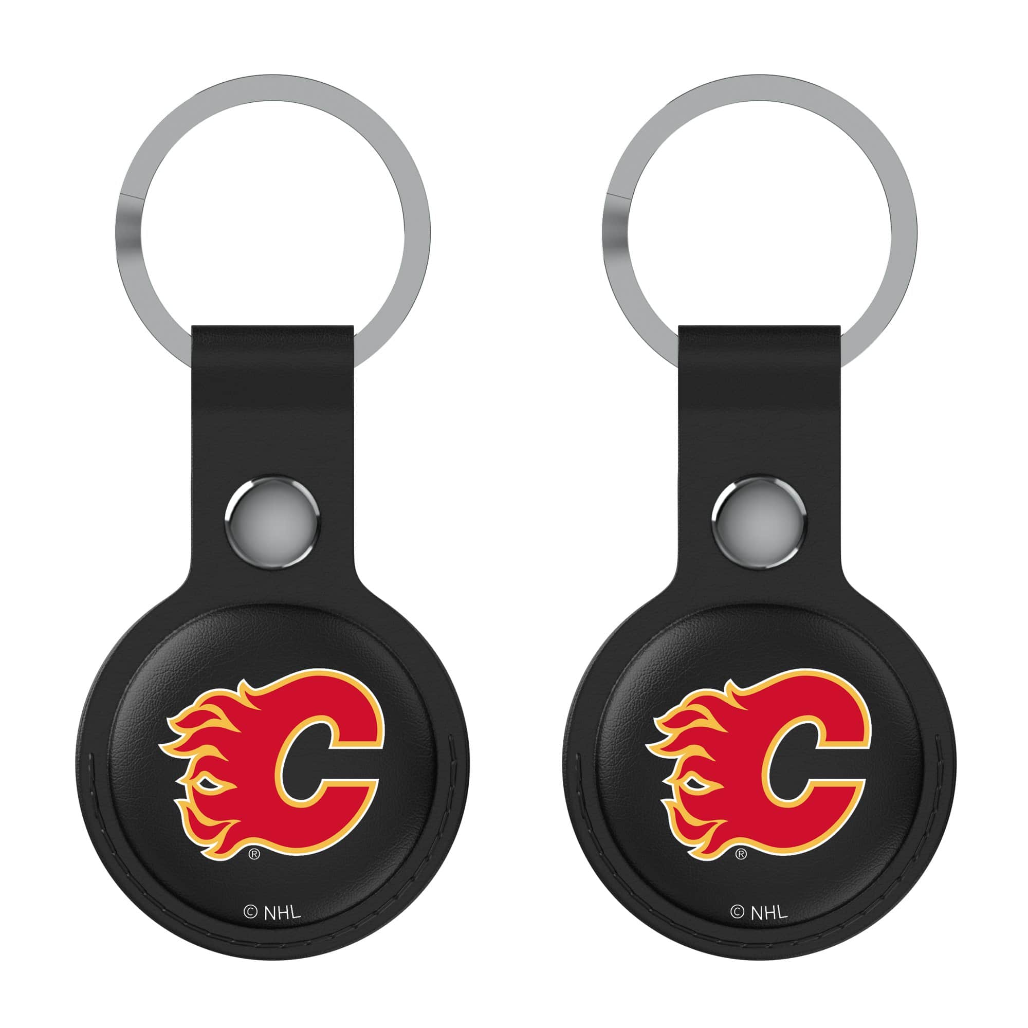 Keyscaper - Calgary Flames Two-Pack AirTag Holders - Black