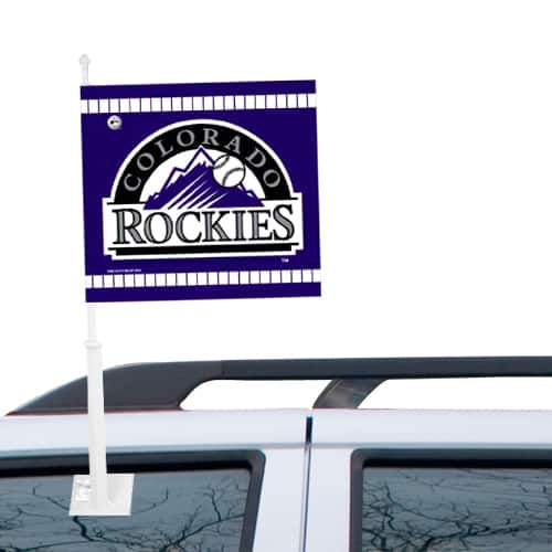 WinCraft - Colorado Rockies Double-Sided Car Flag - Purple - Multicolor