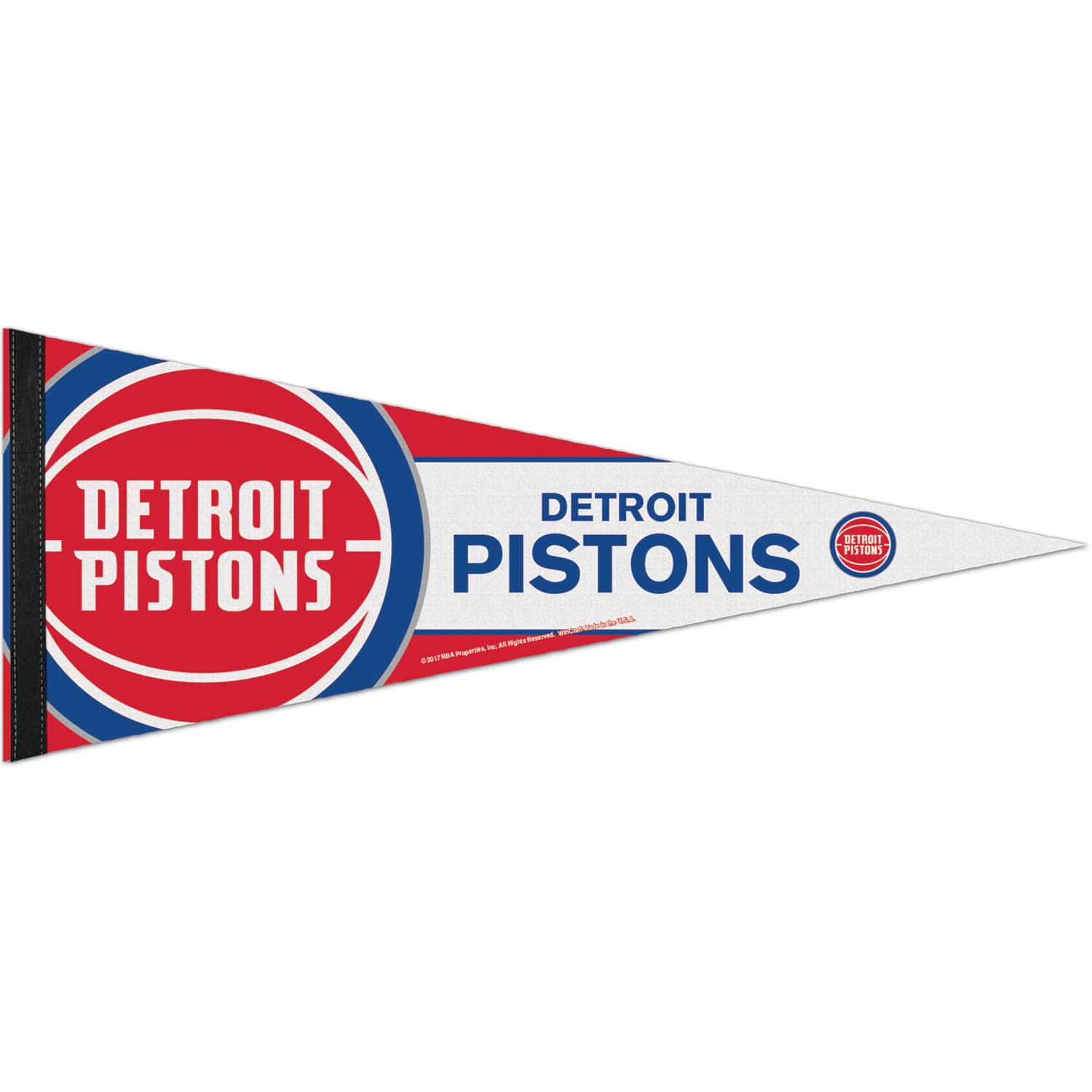 WinCraft - Detroit Pistons 12" x 30" Large Logo Premium Pennant - Multicolor