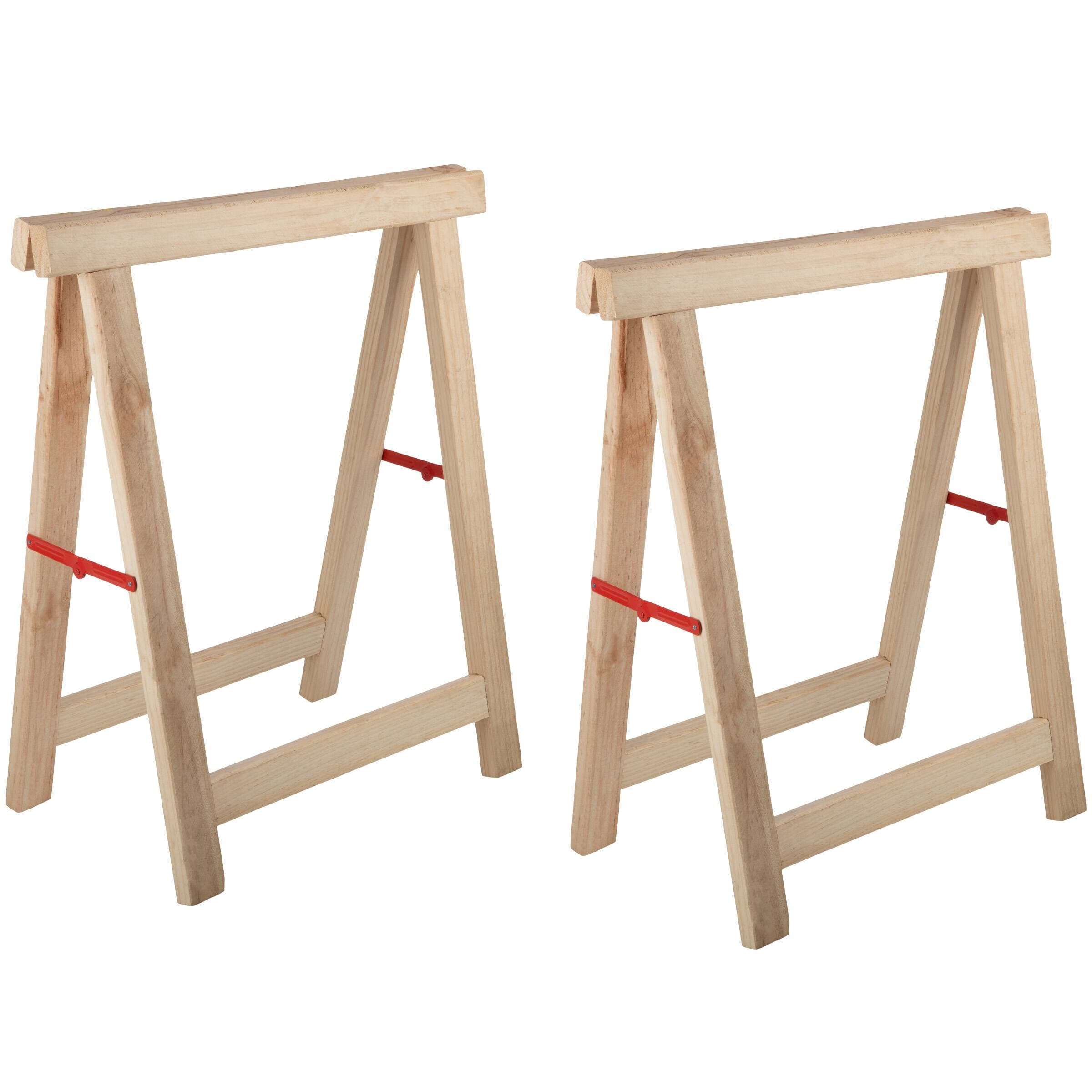 Kings County Tools - Folding Sawhorses 2 Pack - Natural Wood