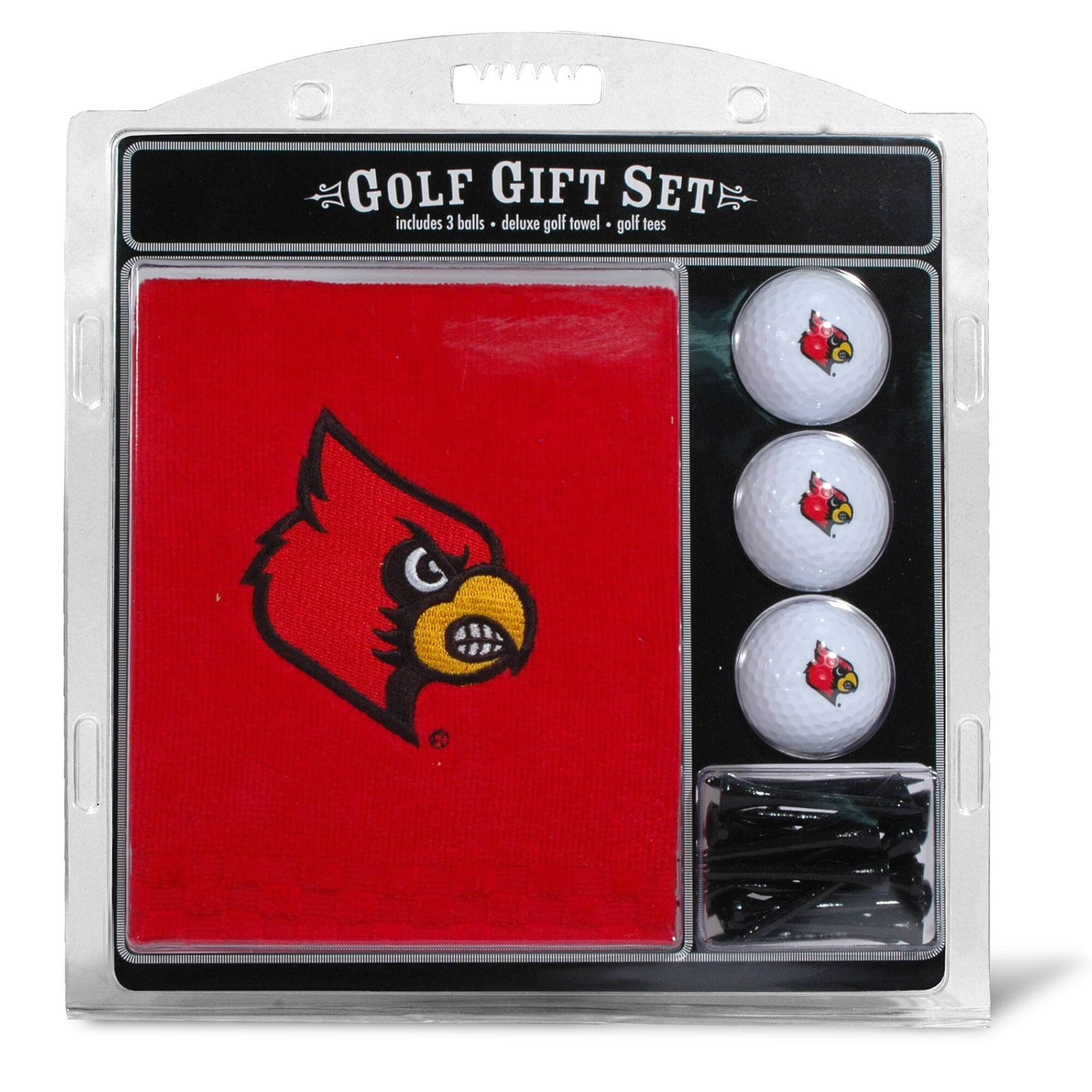 Team Golf - Louisville Cardinals Embroidered Logo Golf Gift Set - Multicolor