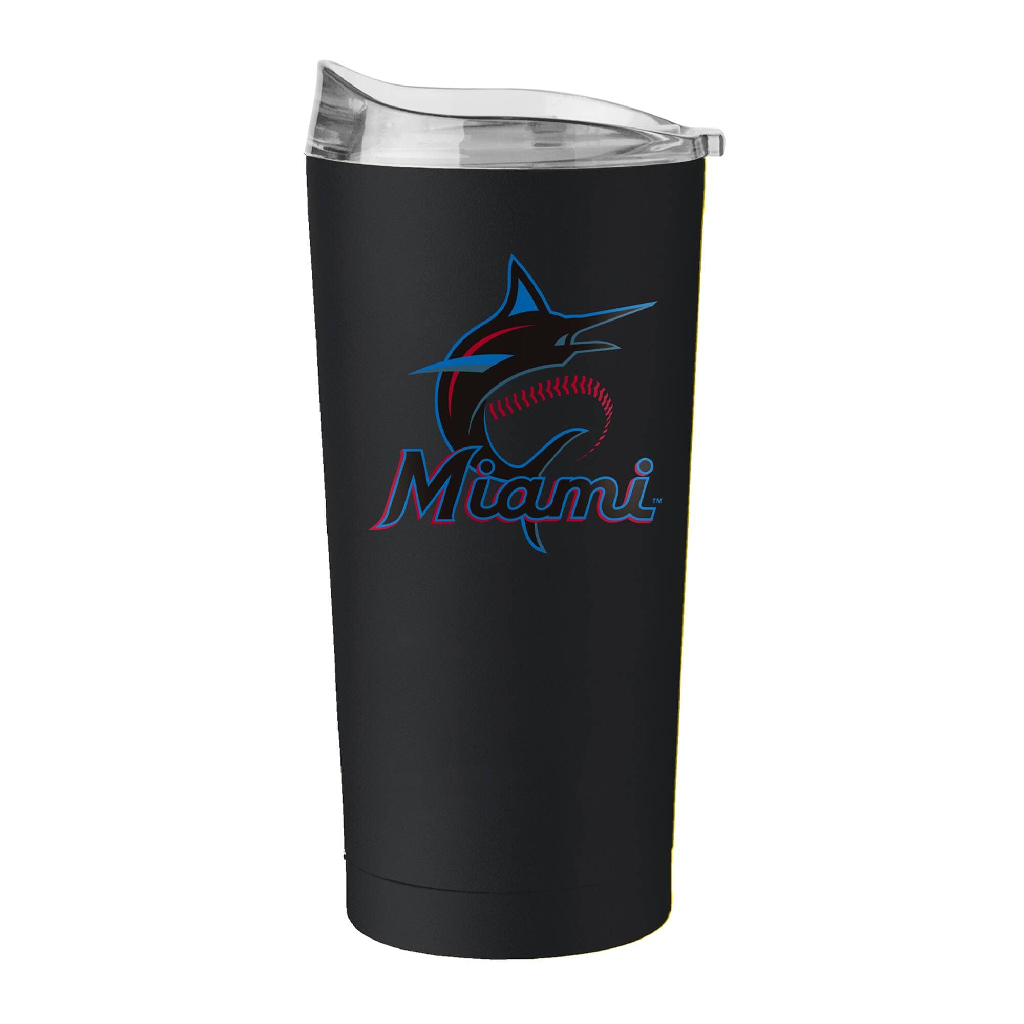 Logo Brands - Miami Marlins 20oz. Flipside Powder Coat Tumbler - Multicolor