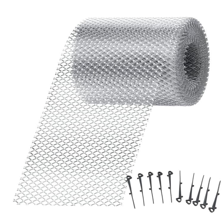 Auledio - Gutter Guard 5 Inch x 20 Feet Aluminum Gutter Guard for DIY Cut Leaves Rain Gutter Guard - Silver
