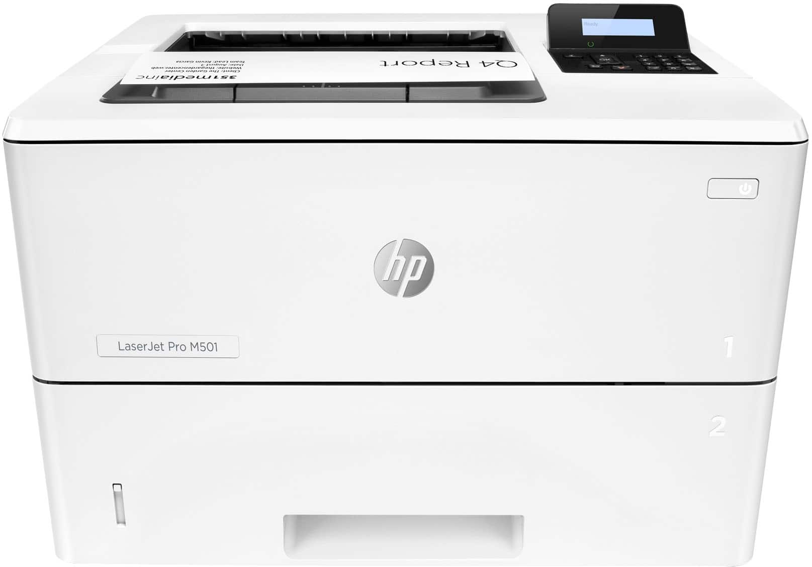 HP - LaserJet Pro M501dn Black-and- Laser Printer - White