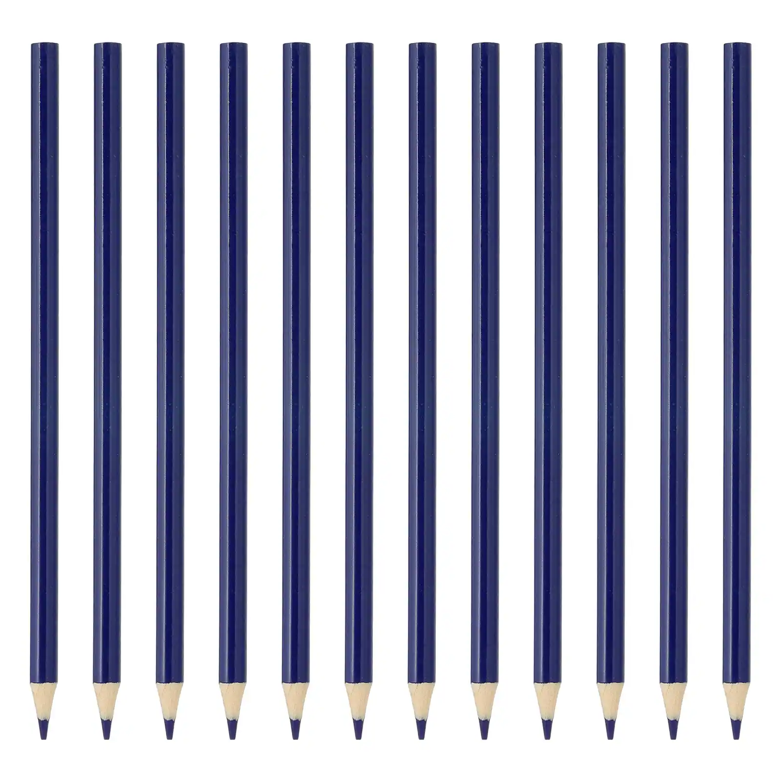 Unique Bargains - Colored Pencils Set, 12pcs Oil Color Pencils Wooden Coloring Drawing Pencil for Artists Art Painting - Blue