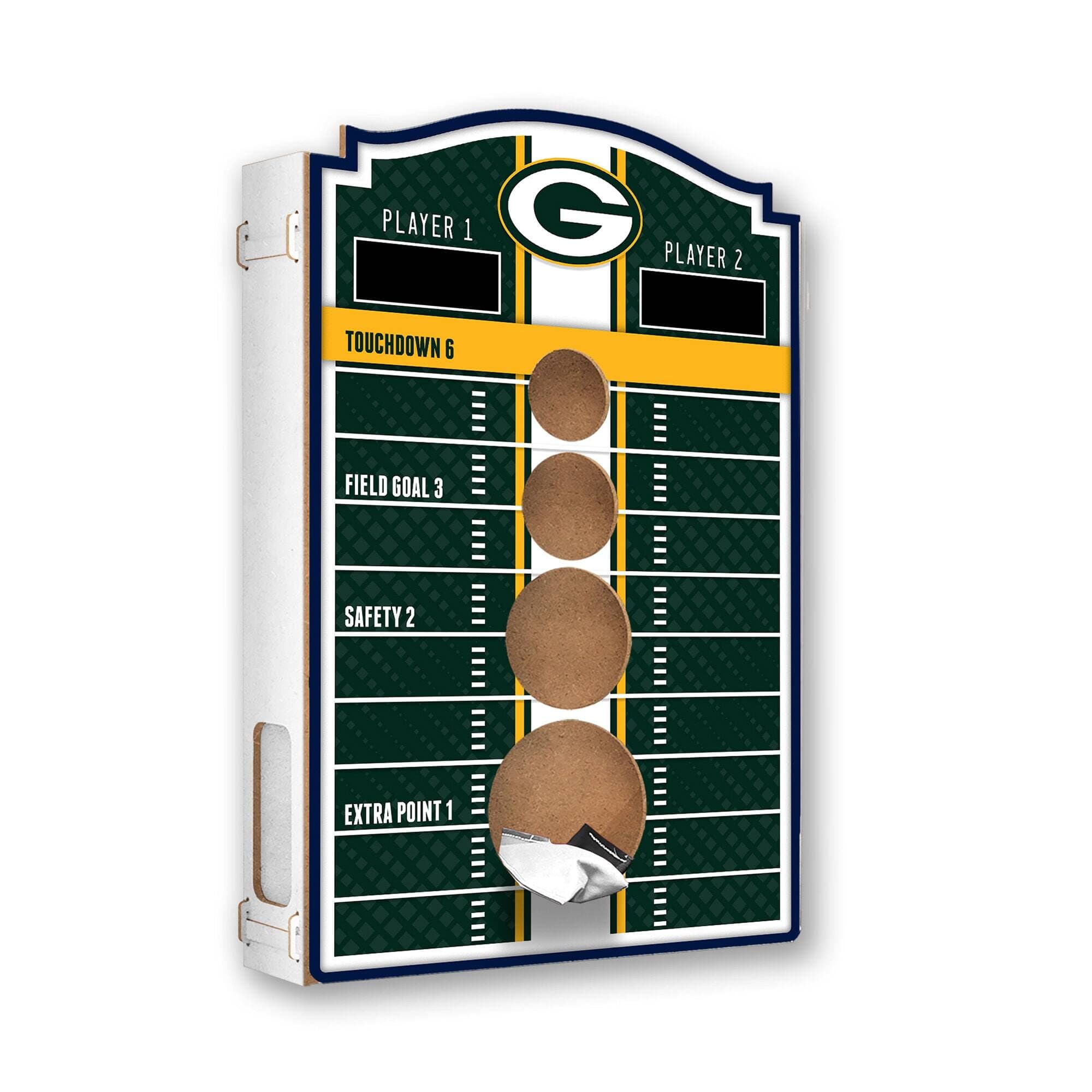Fan Creations - Green Bay Packers Hanging Bean Bag Toss Game - Multicolor