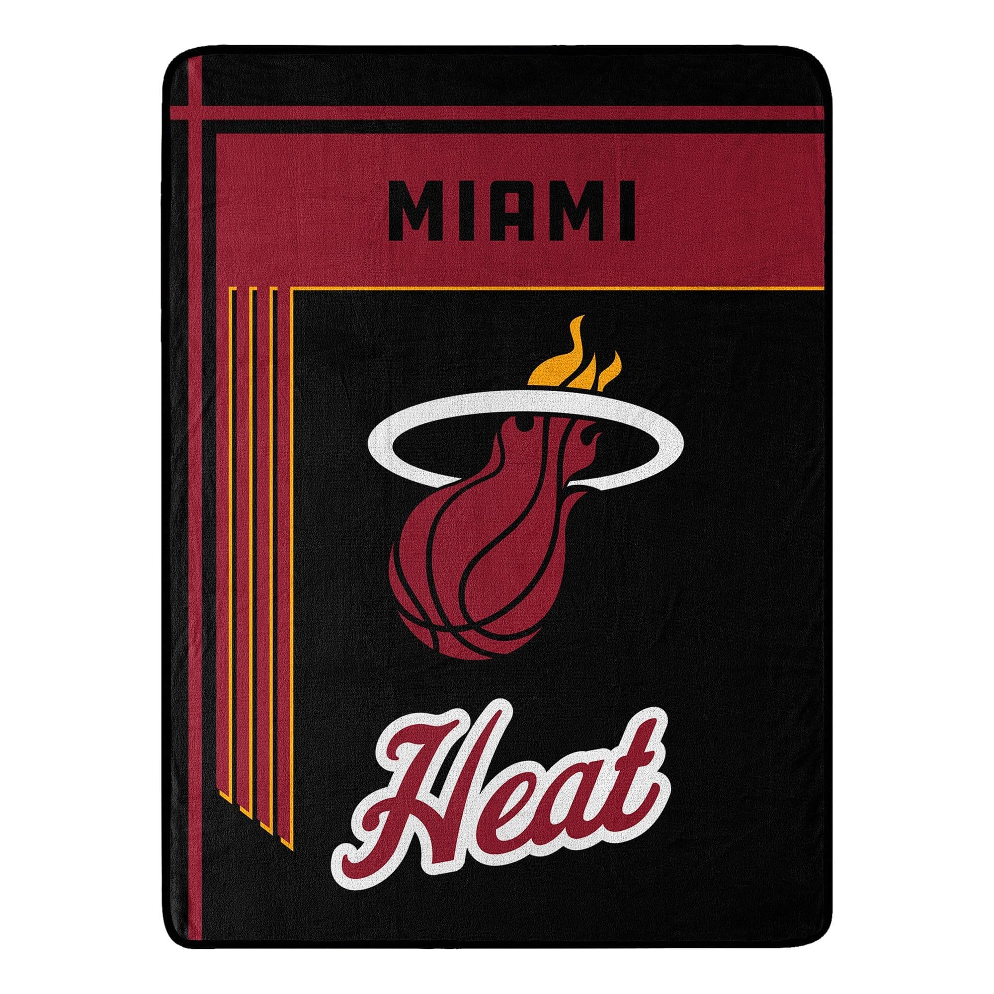 Sweet Home Collection - NBA Miami Heat 46" x 60" Raschel Throw Blanket - Black