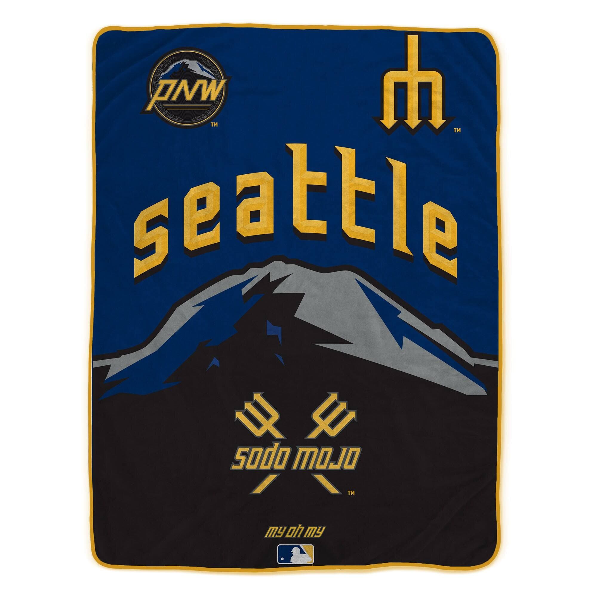Pegasus - Seattle Mariners 66" x 95" Oversized City Connect Blanket - Multicolor