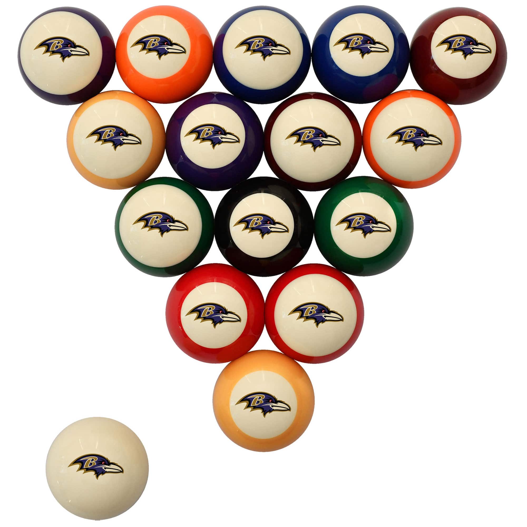 Imperial - Baltimore Ravens Retro Billiard Ball Set - Cream