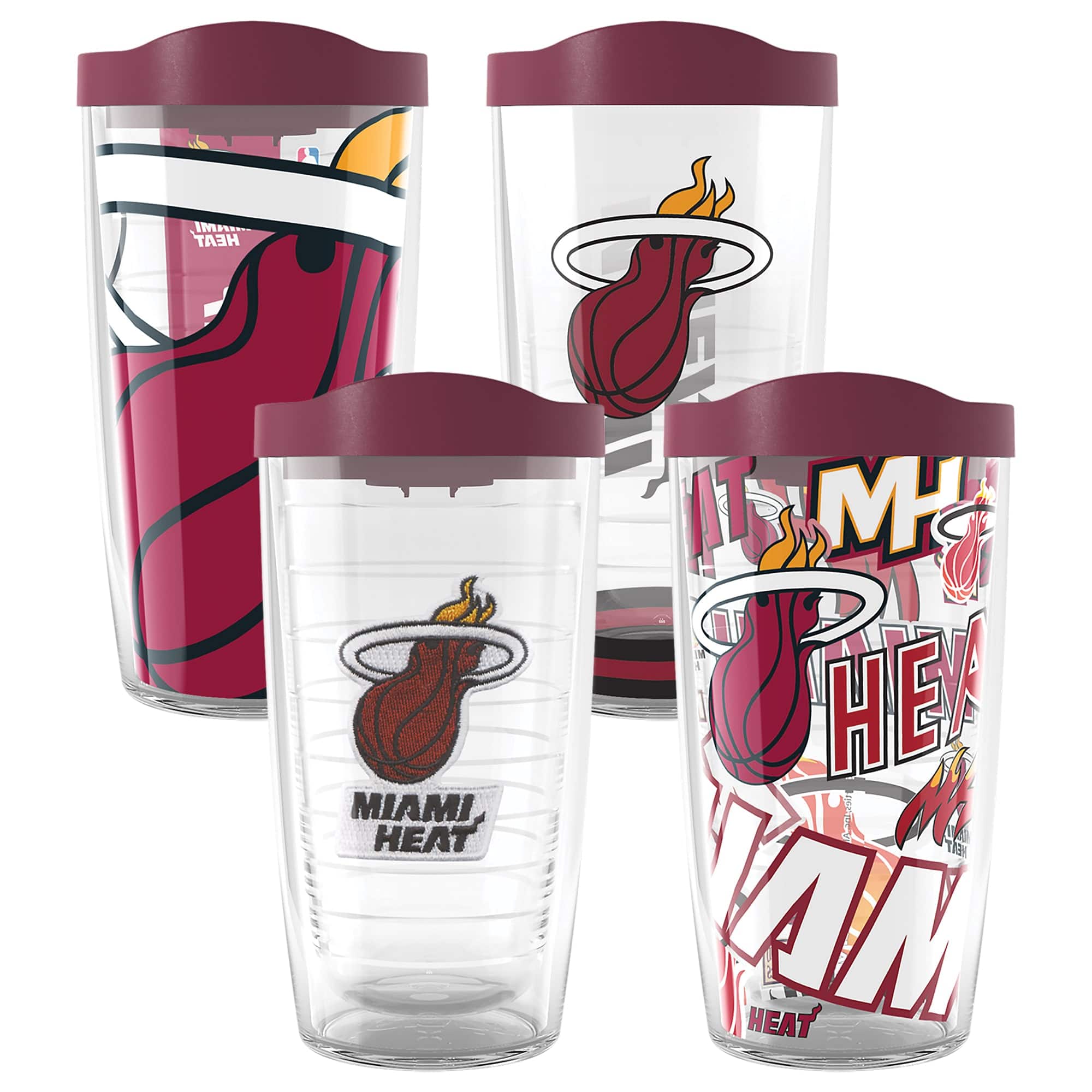 Tervis - Miami Heat Four-Pack 16oz. Classic Tumbler Set - Multicolor