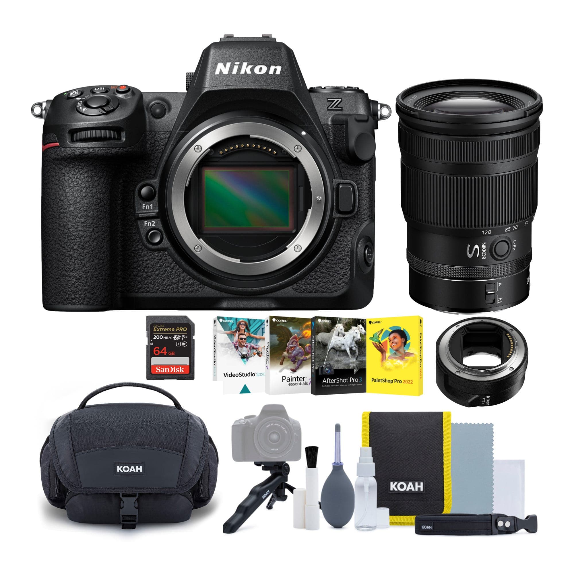 Nikon - Z8 Mirrorless Camera with 24-120mm f/4 Lens and FTZ II Adapter Kit