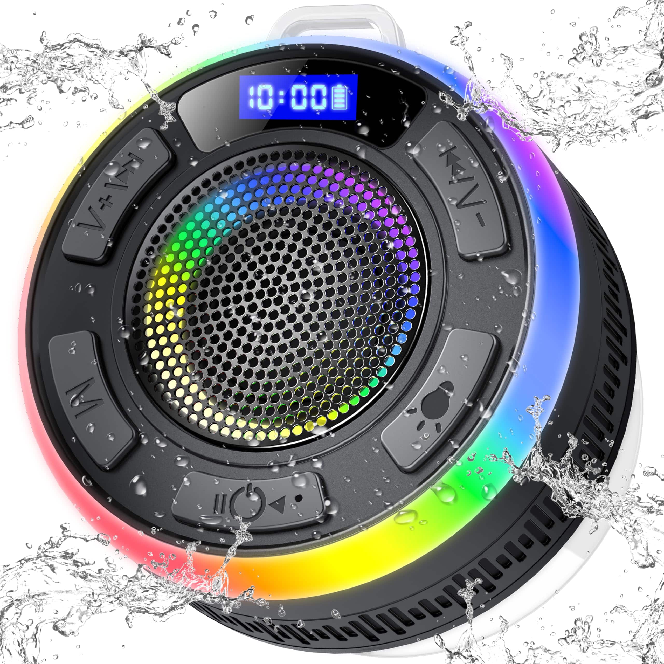 Dazzed Corner - Shower Bluetooth Speaker, Portable Bluetooth Speakers - Black