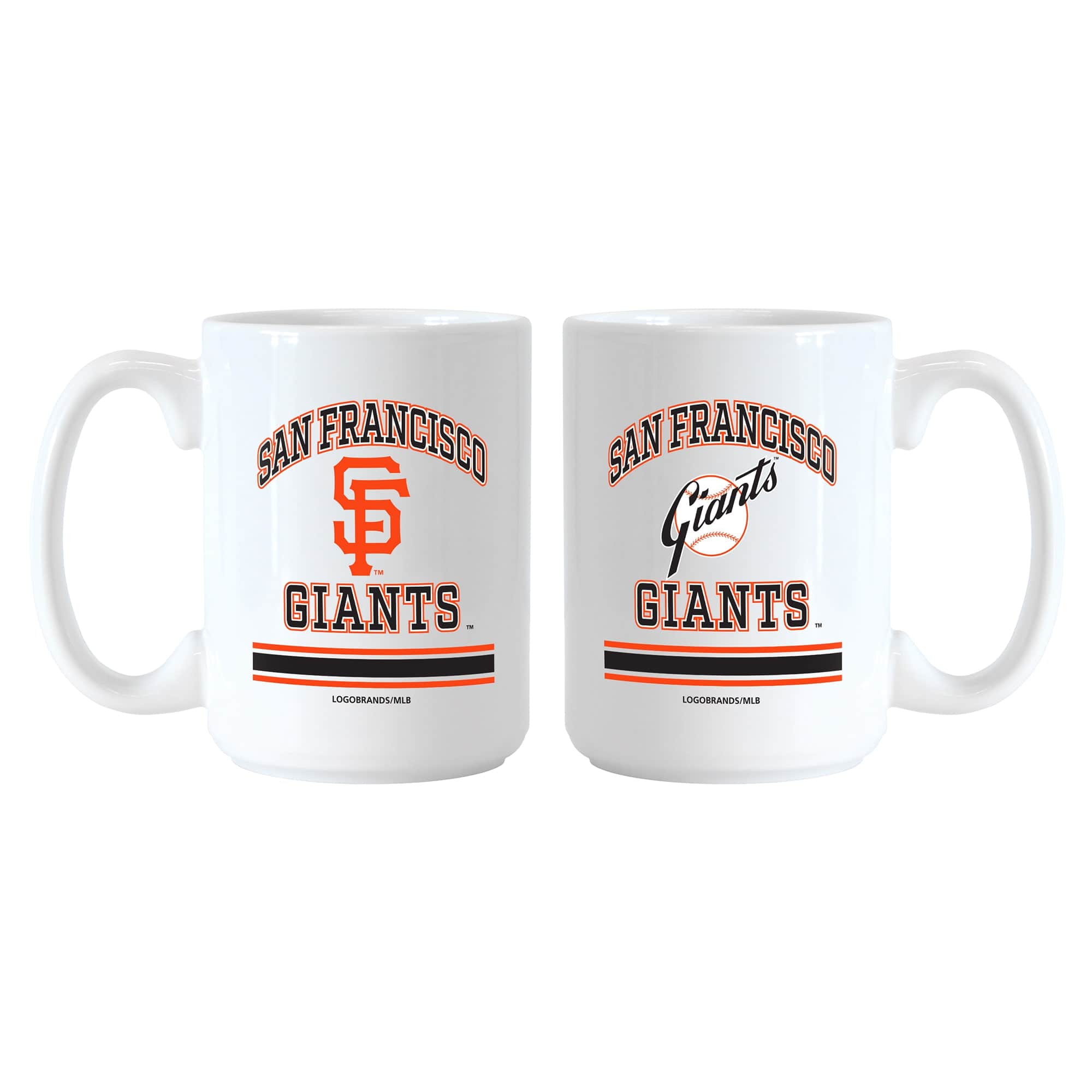 Logo Brands - San Francisco Giants 15oz. Current & Throwback Mug Set - Multicolor