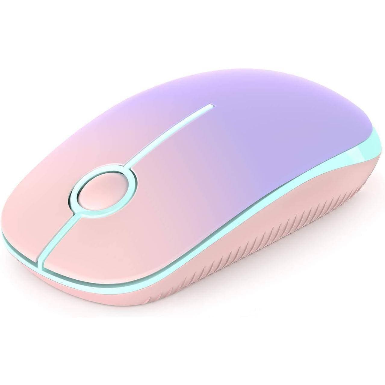 Cozy Serene - Wireless Mouse 2.4g Slim Portable Computer With Nano Receiver Noise Mobile Optical - Wireless - Gradient Pink to Purple