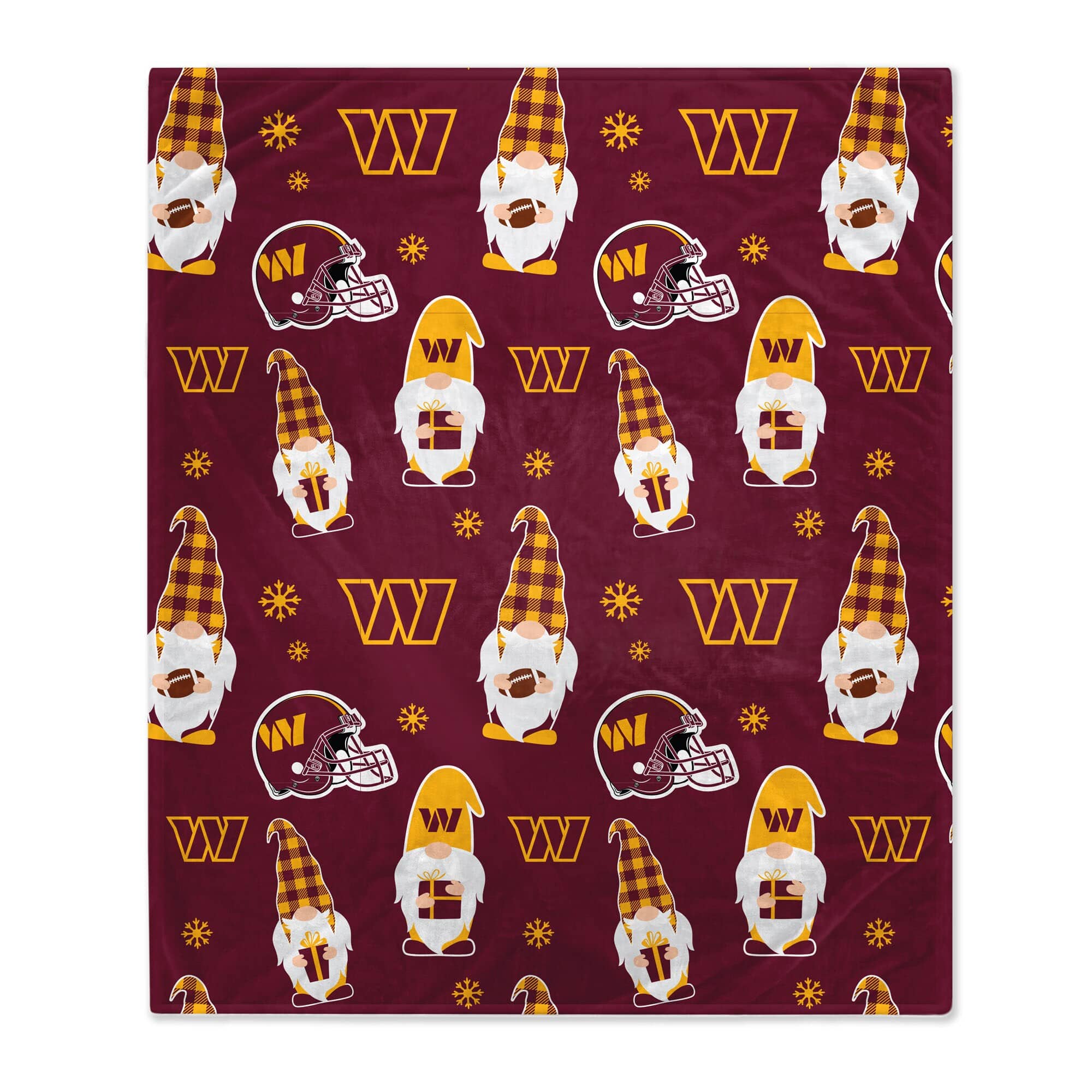 Pegasus - Washington Commanders 60" x 70" Gnome Helmet Blanket - Multicolor